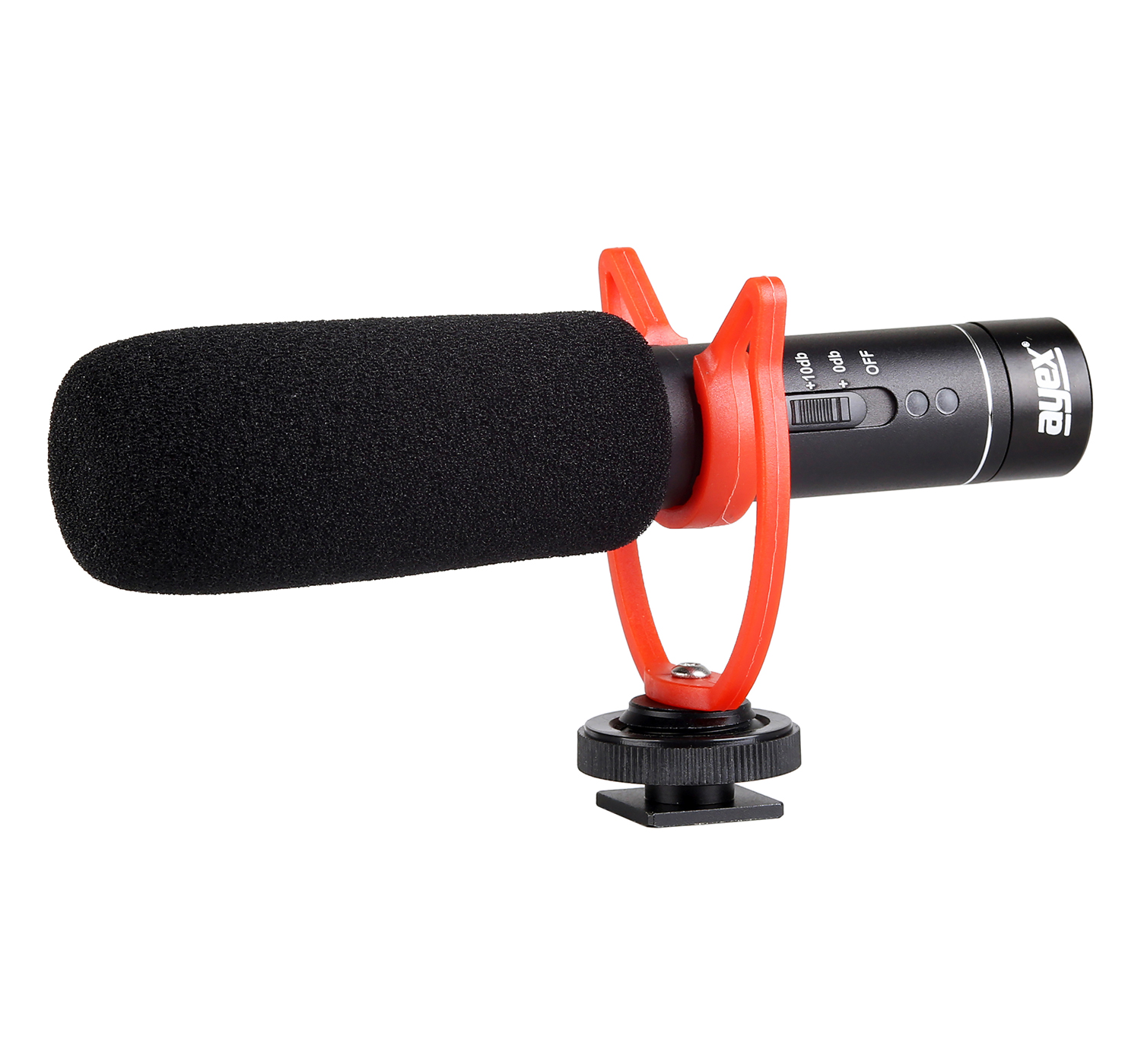 ayex-MIC05 - Kamera-Richtmikrofon mit Schaumwindschutz und Stoßdämpferhalterung ayex-MIC05 - Kamera-Richtmikrofon mit Schaumwindschutz und Stoßdämpferhalterung