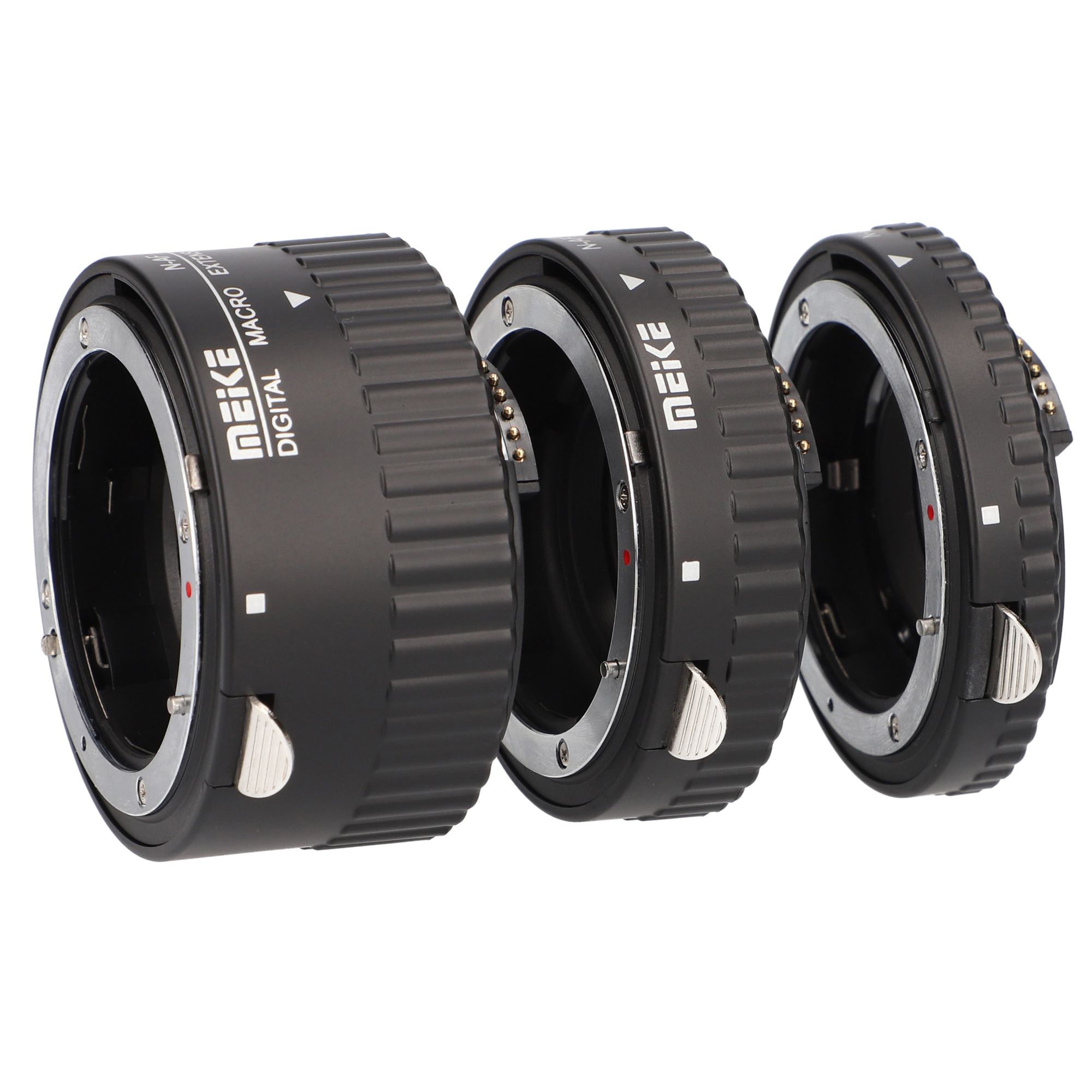 Meike AF Automatik Makro Zwischenringe für Nikon SLR Kameras z.B. D40/D60/D300/D3100/D7000 - Größen 12, 20 und 36 mm Meike AF Automatik Makro Zwischenringe für Nikon SLR Kameras z.B. D40/D60/D300/D3100/D7000 - Größen 12, 20 und 36 mm