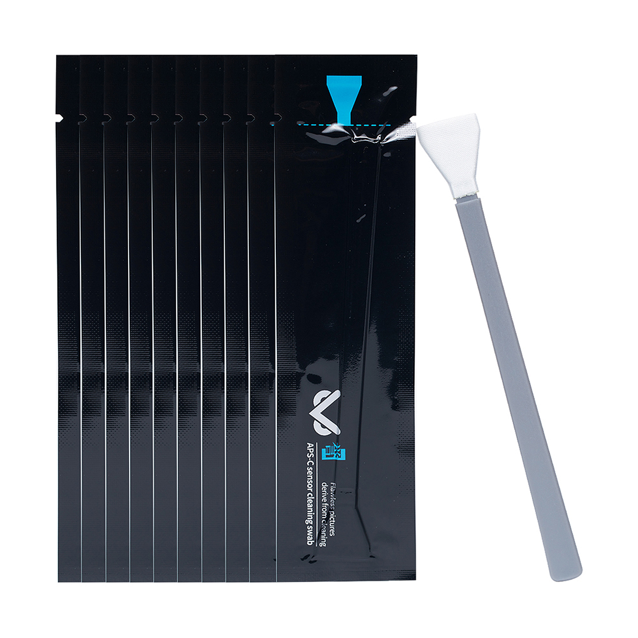 VS-S02-E APS-C Digital Camera Sensor Cleaning Kit Clean Swab × 10 für Kamerareinigung