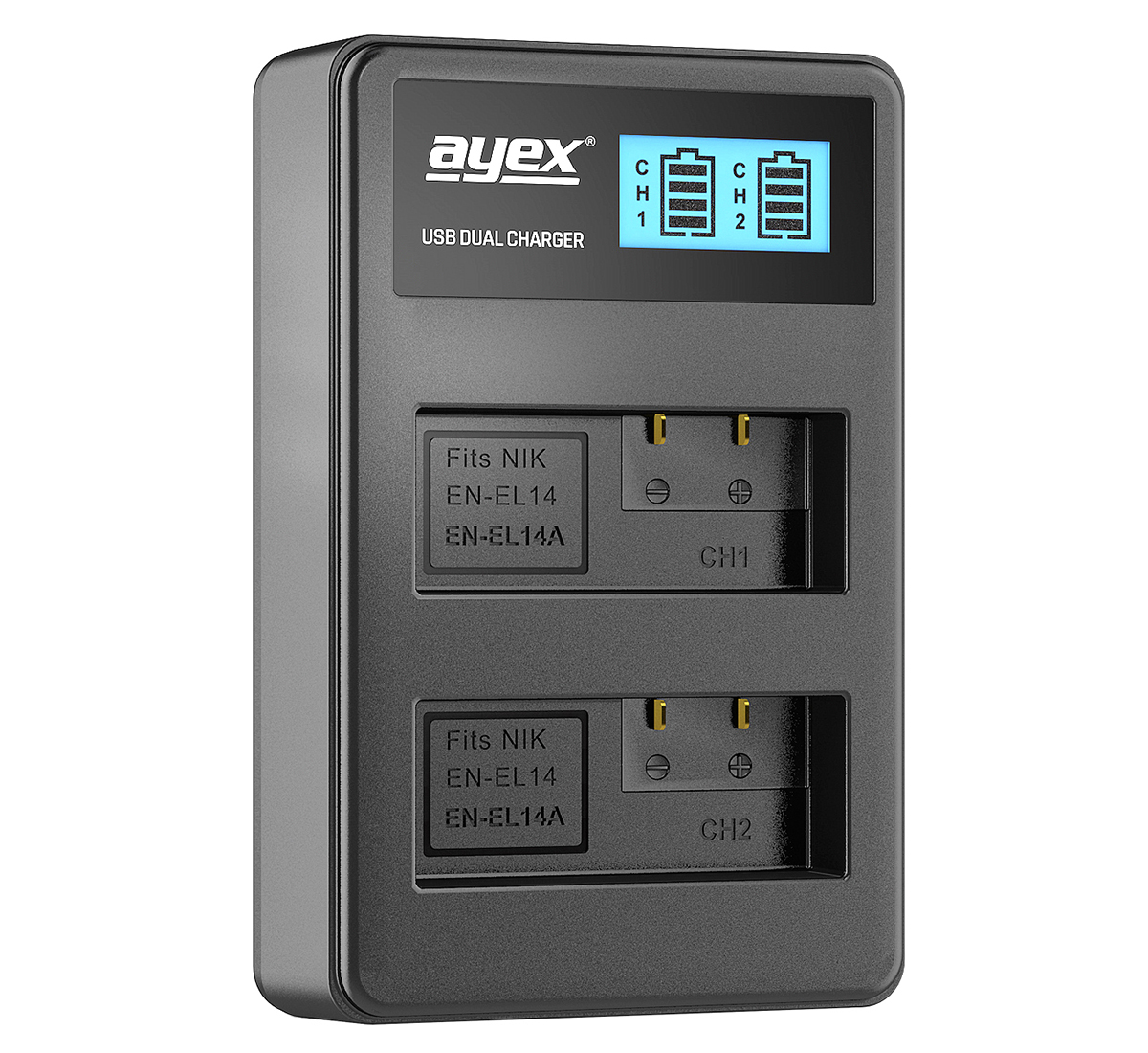 Batteriegriff Set für Nikon D5200 D5100 + IR-Fernauslöser + 2x EN-EL14 Akku + 1x USB Dual Ladegerät Batteriegriff Set für Nikon D5200 D5100 + IR-Fernauslöser + 2x EN-EL14 Akku + 1x USB Dual Ladegerät