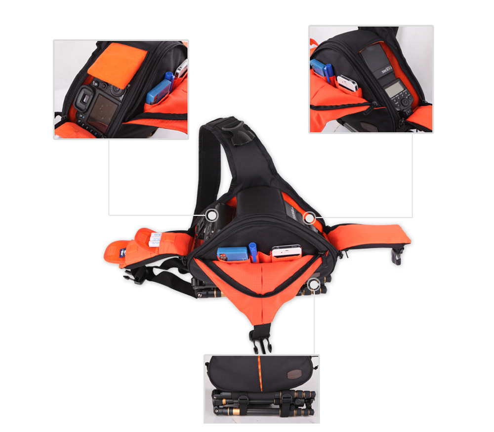 Praktische Triangel Fototasche Slingbag von Eirmai mit vielen Fächern für Kamera, Objektiv und Zubehör Praktische Triangel Fototasche Slingbag von Eirmai mit vielen Fächern für Kamera, Objektiv und Zubehör