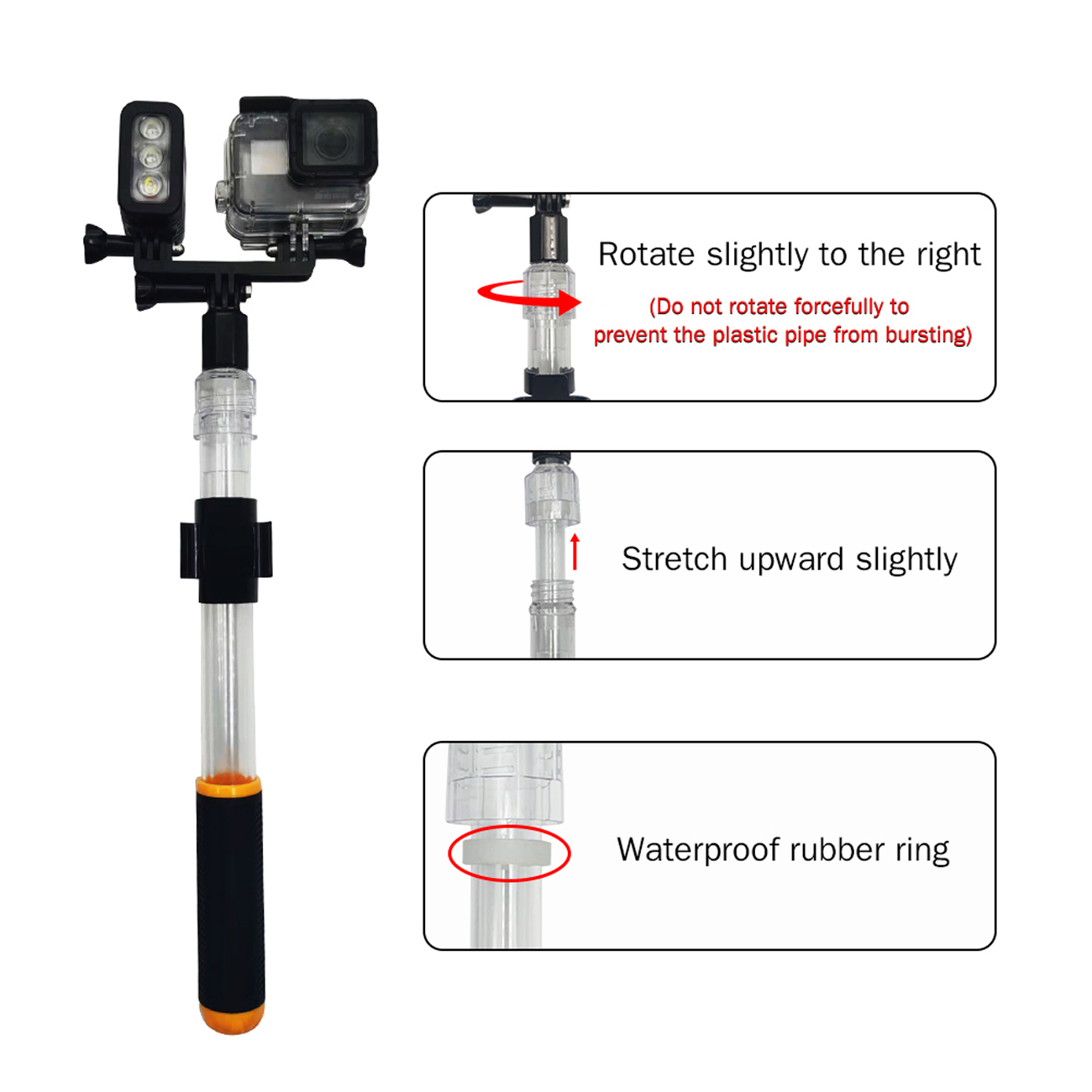 Aquapod Selfiepod schwimmender Handgriff für GoPro Aquapod Selfiepod schwimmender Handgriff für GoPro