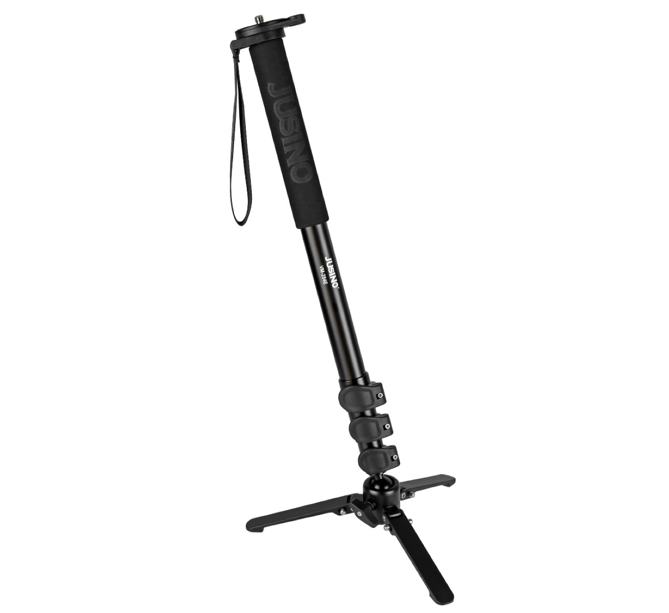 JUSINO Monopod mit abnehmbarem Fuß Tischstativ Schnellspann-Clips bis 164cm 10kg VM-284E JUSINO Monopod mit abnehmbarem Fuß Tischstativ Schnellspann-Clips bis 164cm 10kg VM-284E
