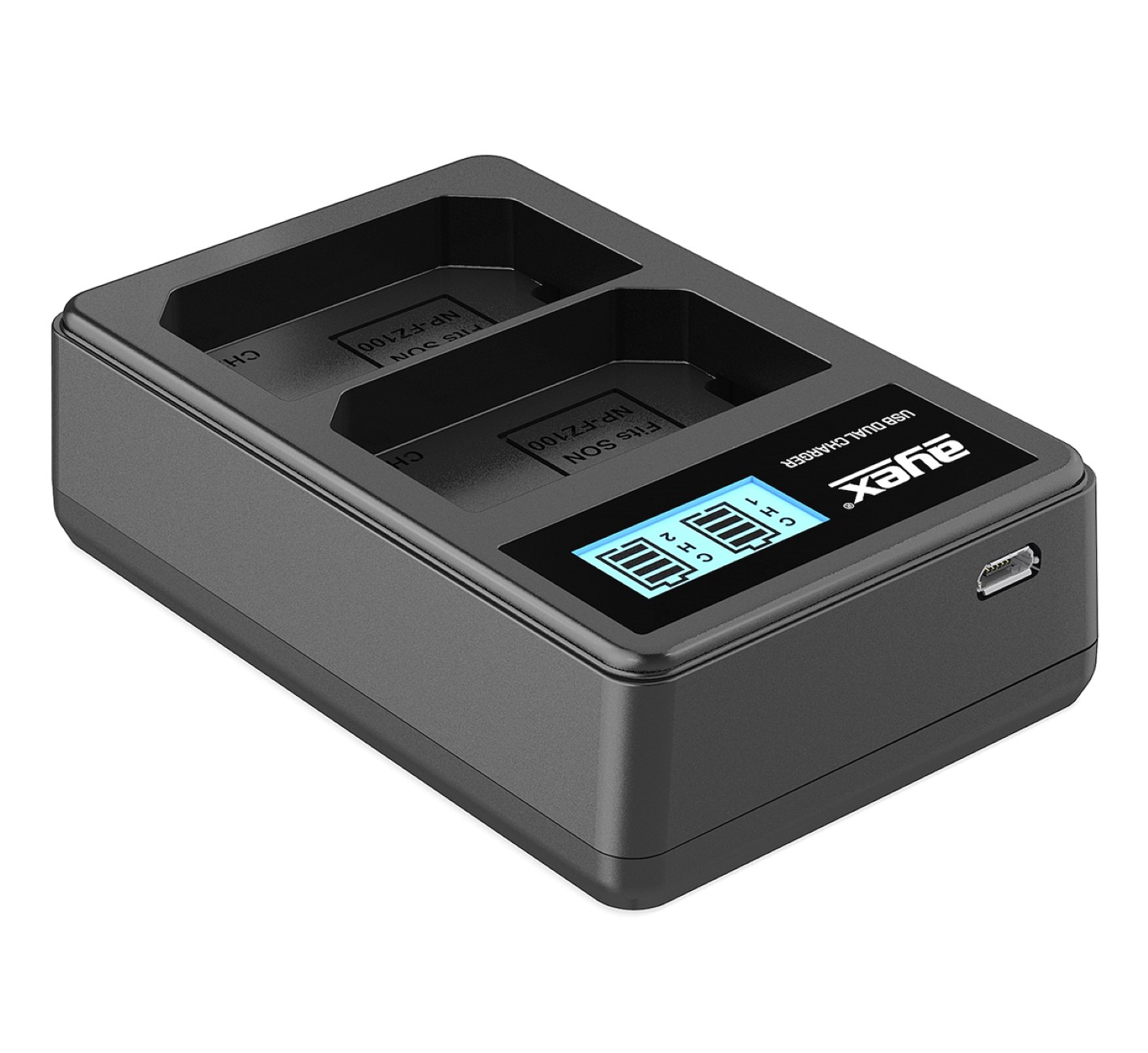 USB Dual Ladegerät für Sony NP-FZ100 Akkus beleuchtetes Display Ladestandanzeige USB Dual Ladegerät für Sony NP-FZ100 Akkus beleuchtetes Display Ladestandanzeige