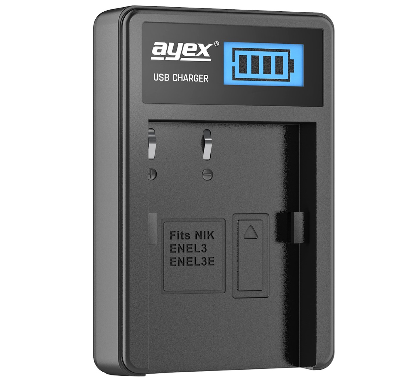 USB Ladegerät für Nikon EN-EL3 EN-EL3e Akkus beleuchtetes Display Ladestandanzeige USB Ladegerät für Nikon EN-EL3 EN-EL3e Akkus beleuchtetes Display Ladestandanzeige