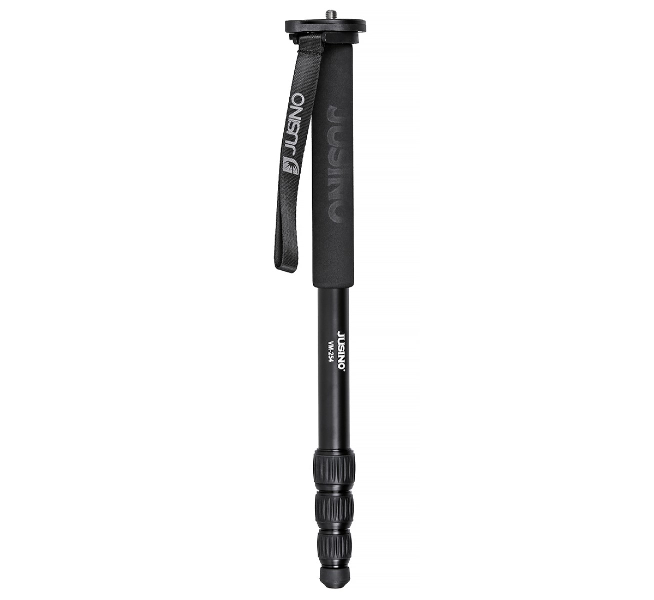 JUSINO Alu Monopod abnehmbarer Fuß Tischstativ Schnelldrehverschlüsse bis 153cm 6kg