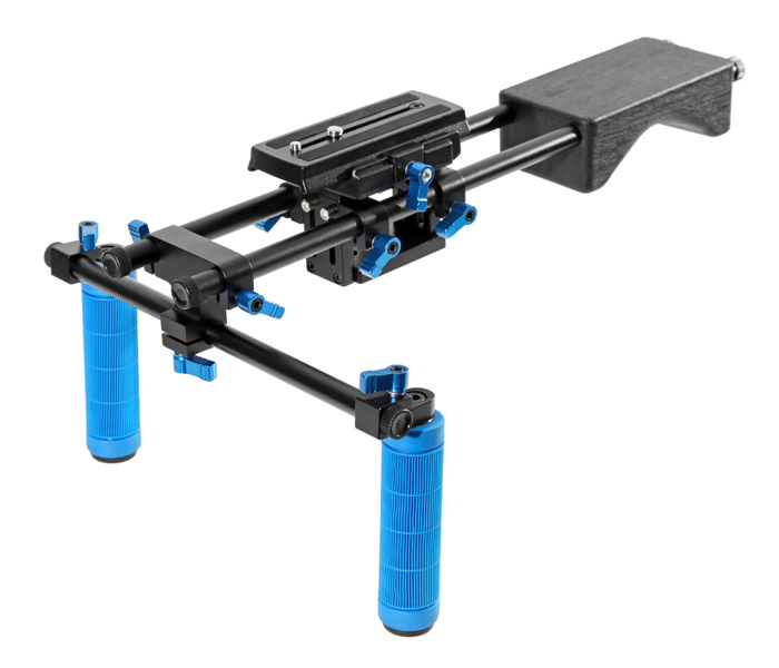 ayex Profi DSLR Rig-Komplett-Set - Rig DR4 + Follow Focus F1 + MatteBox M3 + Pro C-Arm mit Griff ayex Profi DSLR Rig-Komplett-Set - Rig DR4 + Follow Focus F1 + MatteBox M3 + Pro C-Arm mit Griff