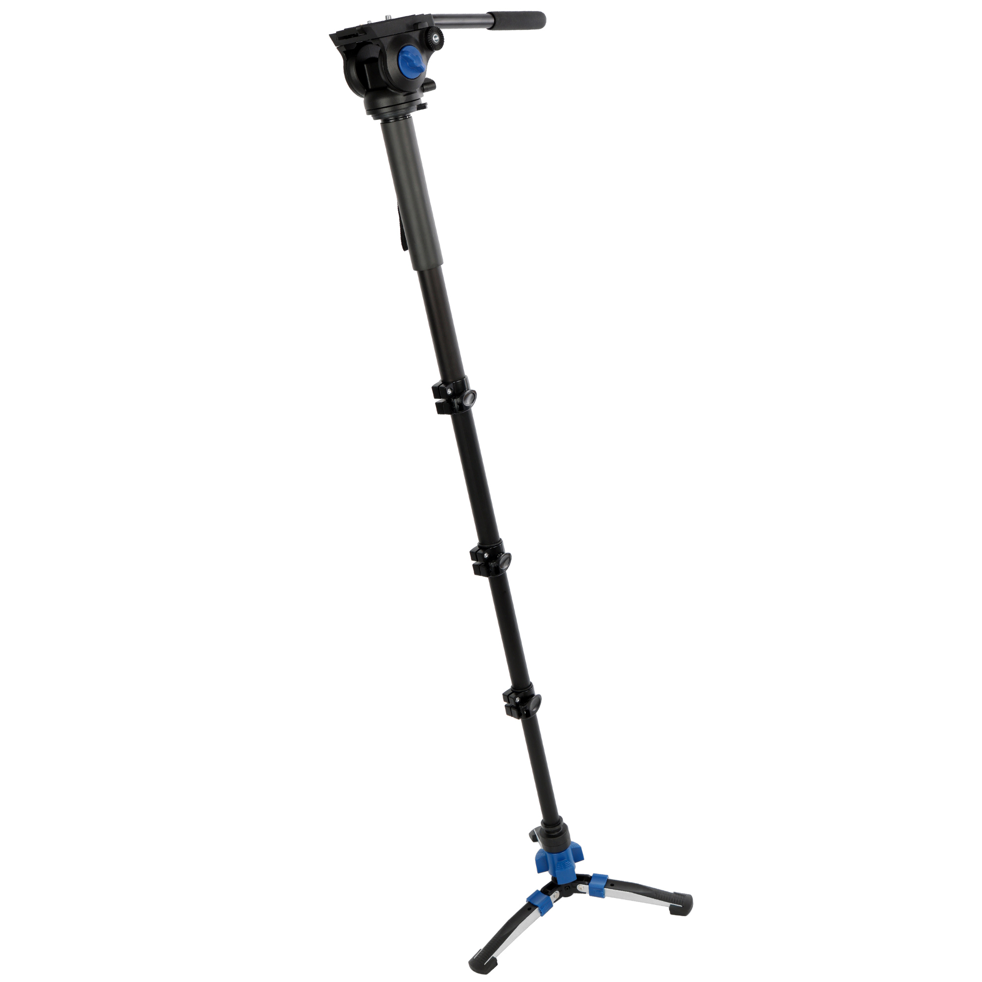 Video-Monopod mit Fluid-Kopf & Standspinne – 190 cm Höhe, leicht & stabil, inkl. Tasche Video-Monopod mit Fluid-Kopf & Standspinne – 185cm Höhe, leicht & stabil, inkl. Tasche