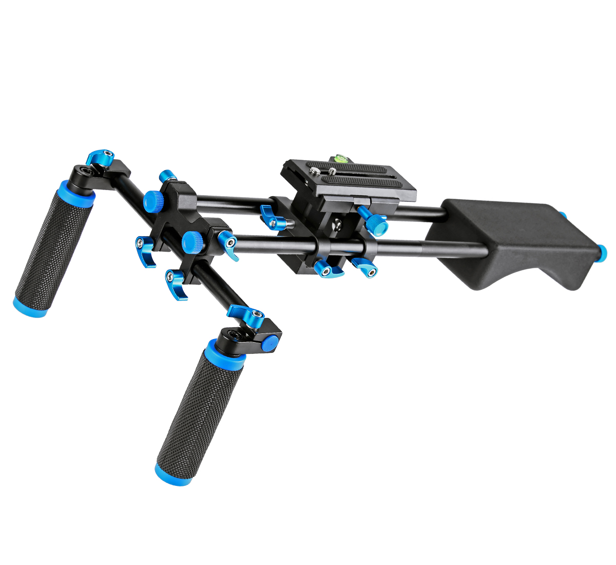 ayex D2-C Schulterstativ DSLR Rig mit verstellbarer großer Basisplatte ayex D2-C Schulterstativ DSLR Rig mit verstellbarer großer Basisplatte