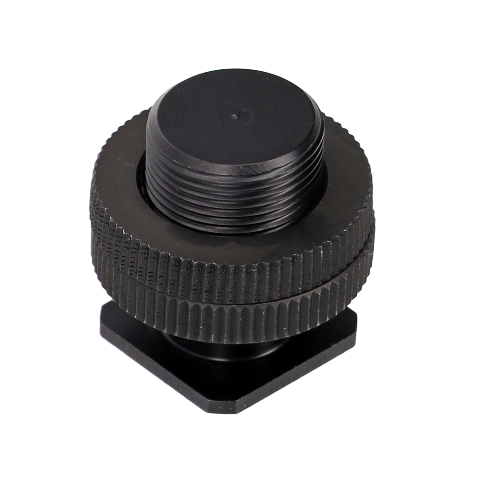 Adapter-Schraube mit 1/4 Zoll Innengewinde & 5/8 Zoll Außengewinde mit 2 Rädelschrauben Adapter-Schraube mit 1/4 Zoll Innengewinde & 5/8 Zoll Außengewinde mit 2 Rädelschrauben