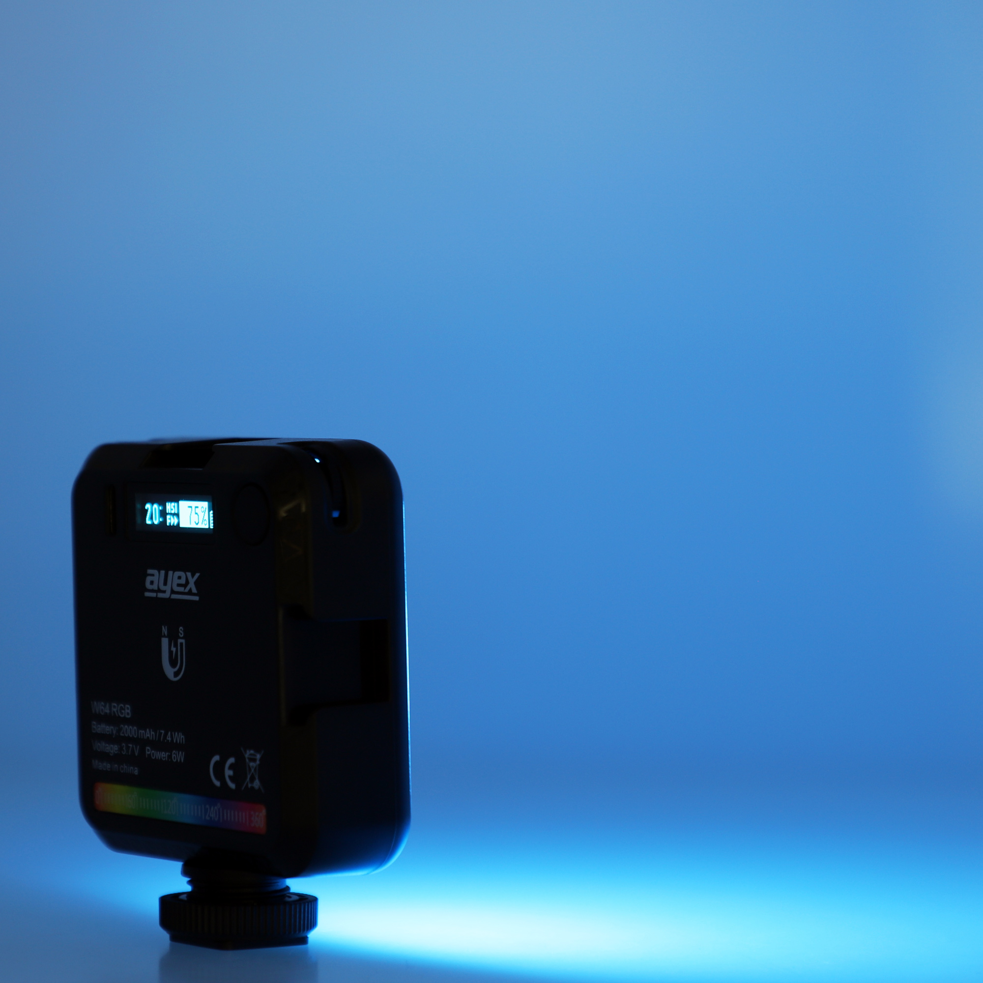 RGB Videoleuchte einstellbare Helligkeit 20 kreative Lichteffekte W64 RGB RGB Videoleuchte einstellbare Helligkeit 20 kreative Lichteffekte W64 RGB