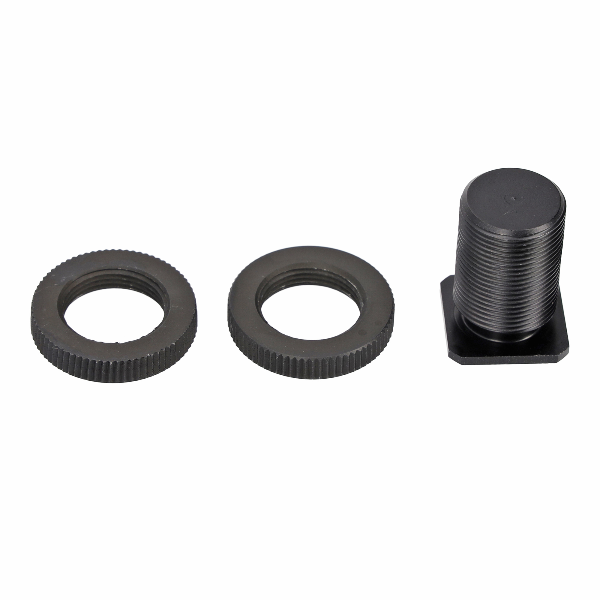 Adapter-Schraube mit 1/4 Zoll Innengewinde & 5/8 Zoll Außengewinde mit 2 Rädelschrauben Adapter-Schraube mit 1/4 Zoll Innengewinde & 5/8 Zoll Außengewinde mit 2 Rädelschrauben
