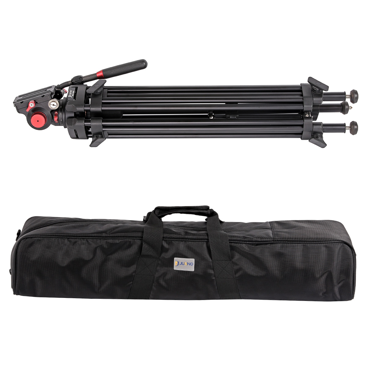 JUSINO Profi Video-Stativ bis 150cm Höhe 18kg belastbar + Tasche Hydraulik-Videokopf B-Ware JUSINO Profi Video-Stativ bis 150cm Höhe 18kg belastbar + Tasche Hydraulik-Videokopf B-Ware