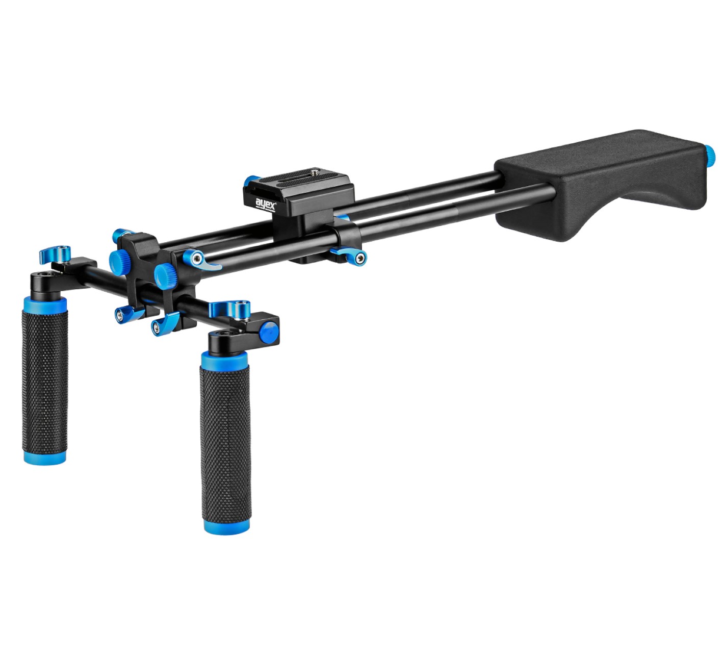 ayex D2-B Schulterstativ DSLR Rig mit verstellbarer Basisplatte ayex D2-B Schulterstativ DSLR Rig mit verstellbarer Basisplatte