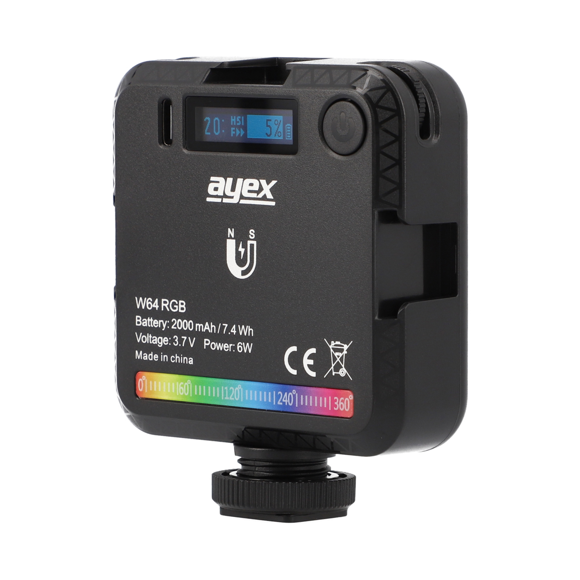 RGB Videoleuchte einstellbare Helligkeit 20 kreative Lichteffekte W64 RGB RGB Videoleuchte einstellbare Helligkeit 20 kreative Lichteffekte W64 RGB