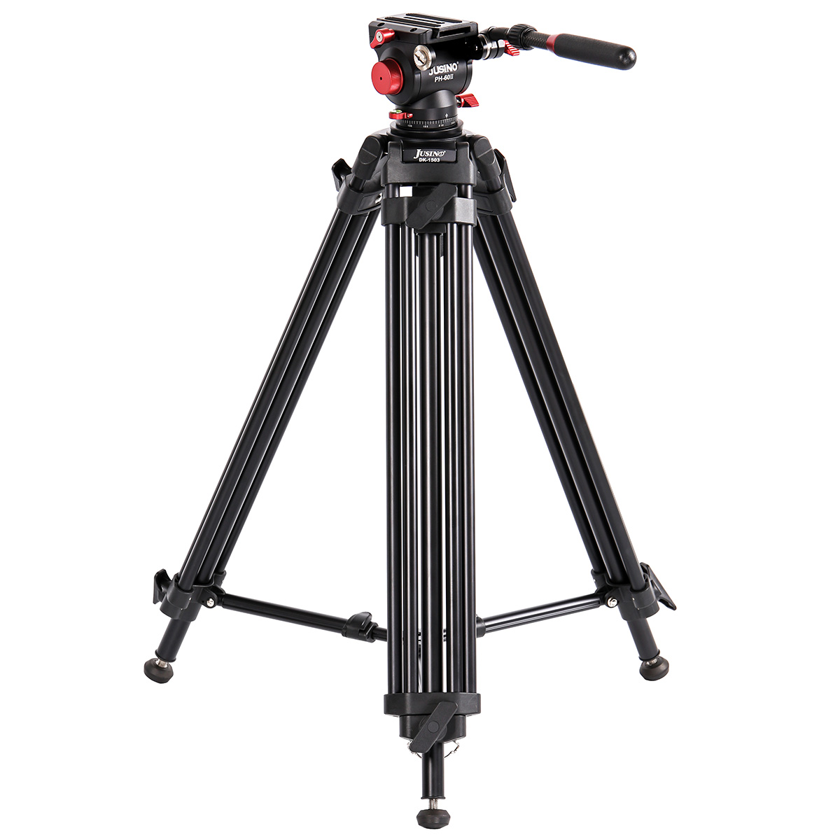 JUSINO Profi Video-Stativ bis 150cm Höhe 18kg belastbar + Tasche Hydraulik-Videokopf B-Ware