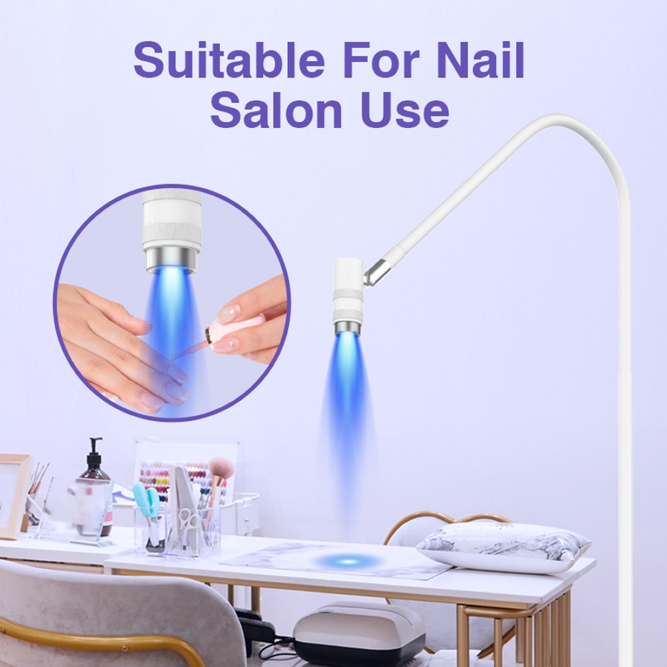 UV-Lash-Lampe Beauty Light 360° Touch-Dimmung 5 Lichtstufen Fußschalter Brille UV-Lash-Lampe Beauty Light 360° Touch-Dimmung 5 Lichtstufen Fußschalter Brille