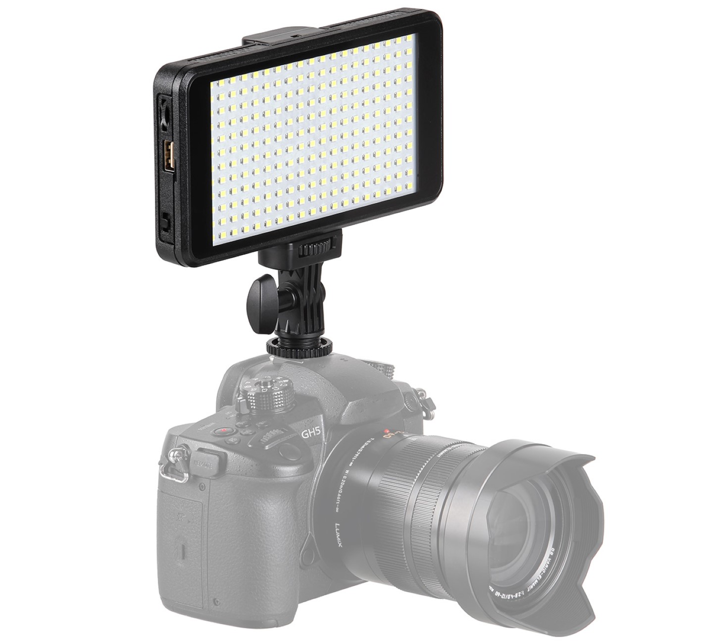 Videoleuchte mit 228 LEDs und Power Bank Funktion und Diffusoren Videoleuchte mit 228 LEDs und Power Bank Funktion und Diffusoren