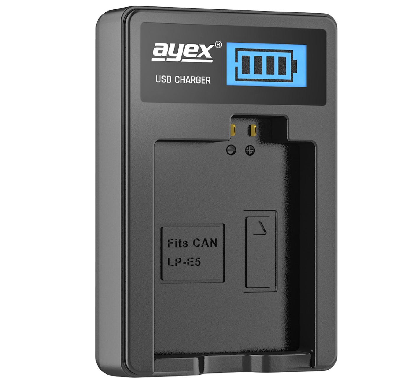 USB Ladegerät für Canon LP-E5 Akkus beleuchtetes Display Ladestandanzeige USB Ladegerät für Canon LP-E5 Akkus beleuchtetes Display Ladestandanzeige