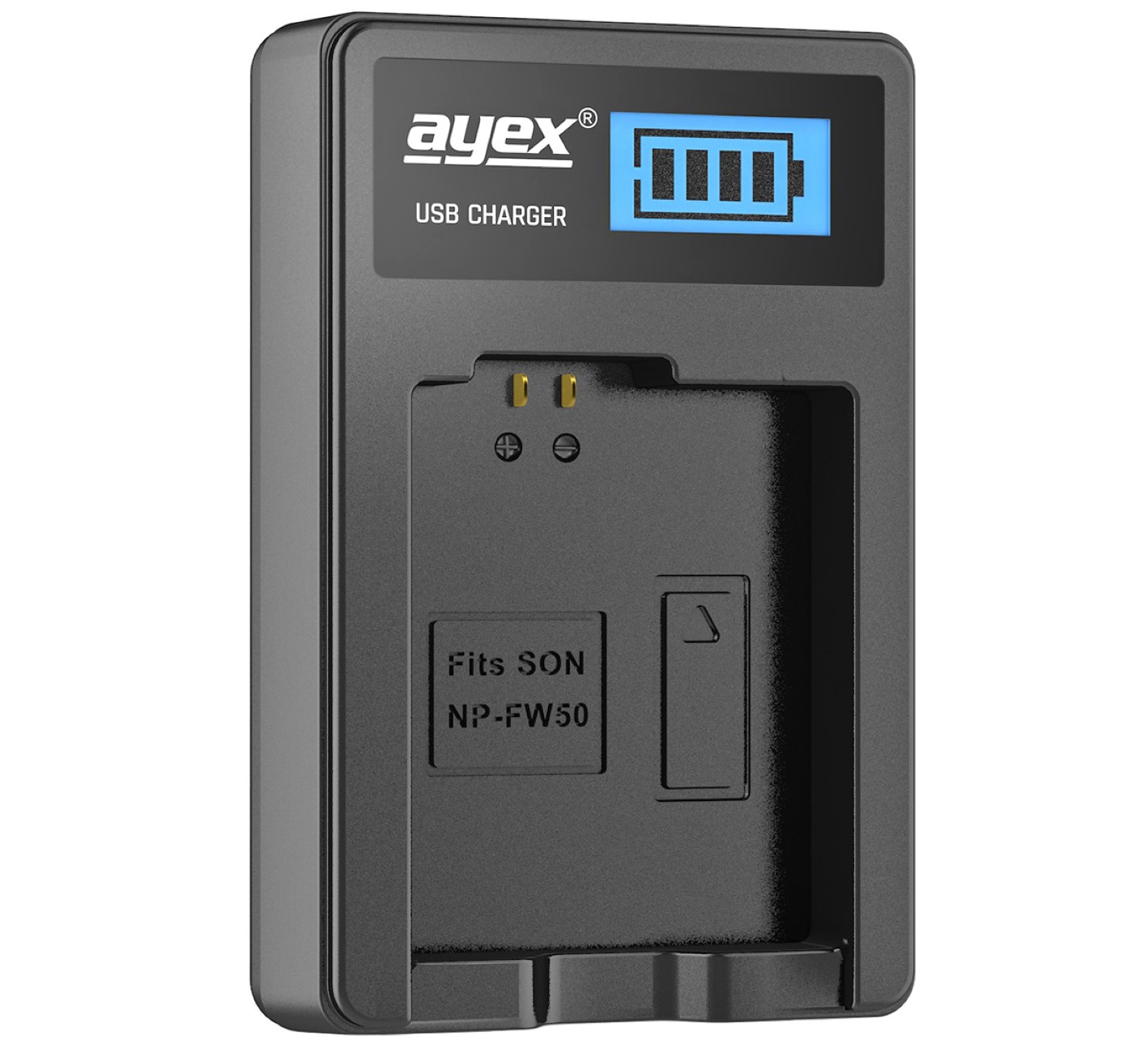 USB Ladegerät für Sony NP-FW50 Akkus beleuchtetes Display Ladestandanzeige USB Ladegerät für Sony NP-FW50 Akkus beleuchtetes Display Ladestandanzeige