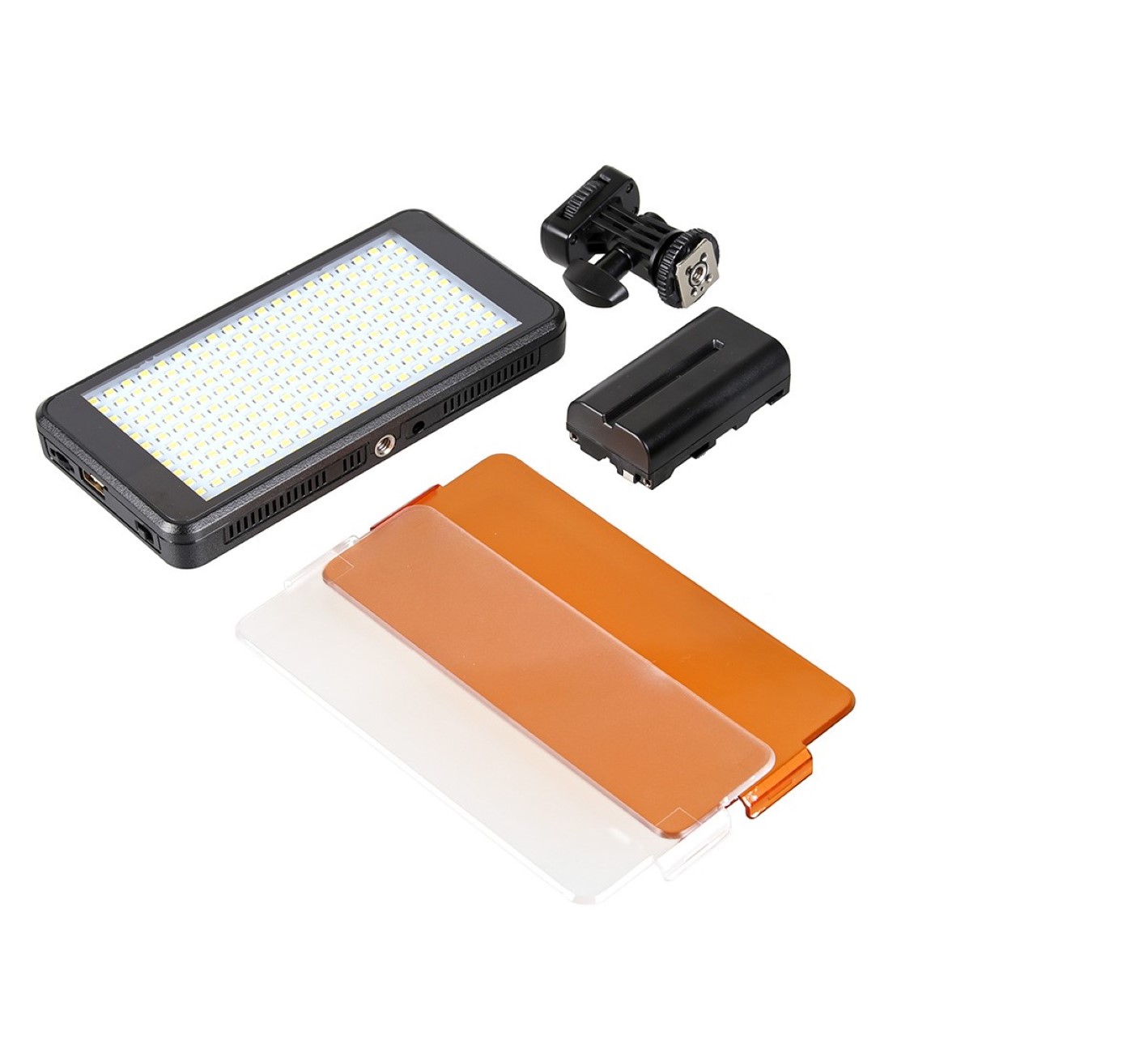 Videoleuchte mit 228 LEDs und Power Bank Funktion und Diffusoren Videoleuchte mit 228 LEDs und Power Bank Funktion und Diffusoren