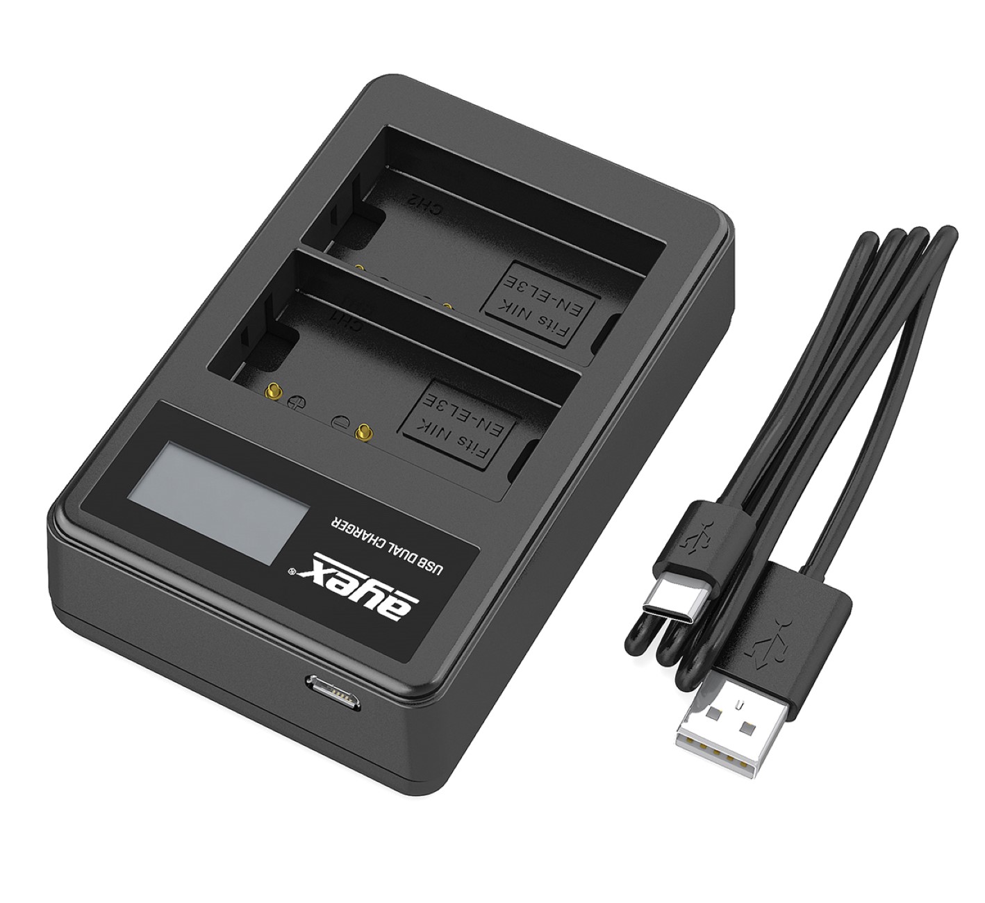 ayex Power Set mit 2x EN-EL3E Akku + 1x USB Dual Ladegerät für z.B. Nikon D700 D300s D200 D100 D90 ayex Power Set mit 2x EN-EL3E Akku + 1x USB Dual Ladegerät für z.B. Nikon D700 D300s D200 D100 D90