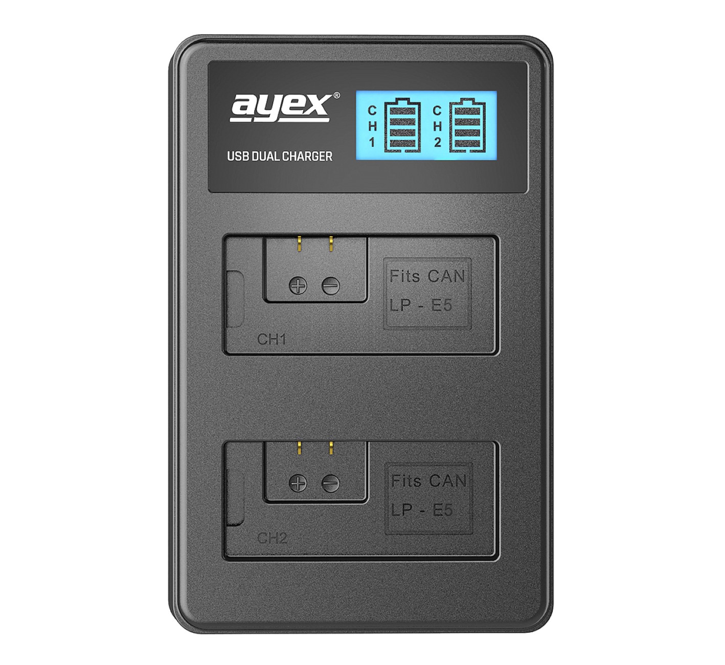 USB Dual Ladegerät für Canon LP-E5 Akkus beleuchtetes Display Ladestandanzeige USB Dual Ladegerät für Canon LP-E5 Akkus beleuchtetes Display Ladestandanzeige