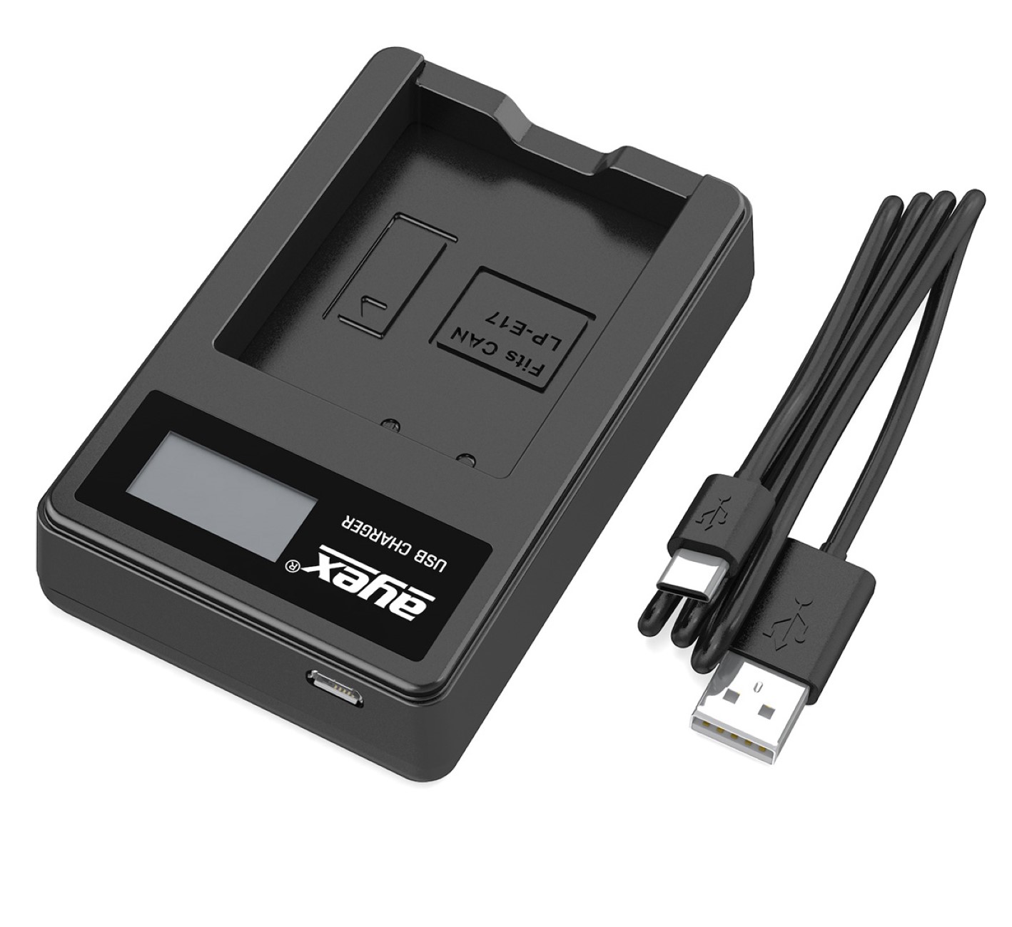 USB Ladegerät für Canon LP-E17 Akkus beleuchtetes Display Ladestandanzeige USB Ladegerät für Canon LP-E17 Akkus beleuchtetes Display Ladestandanzeige