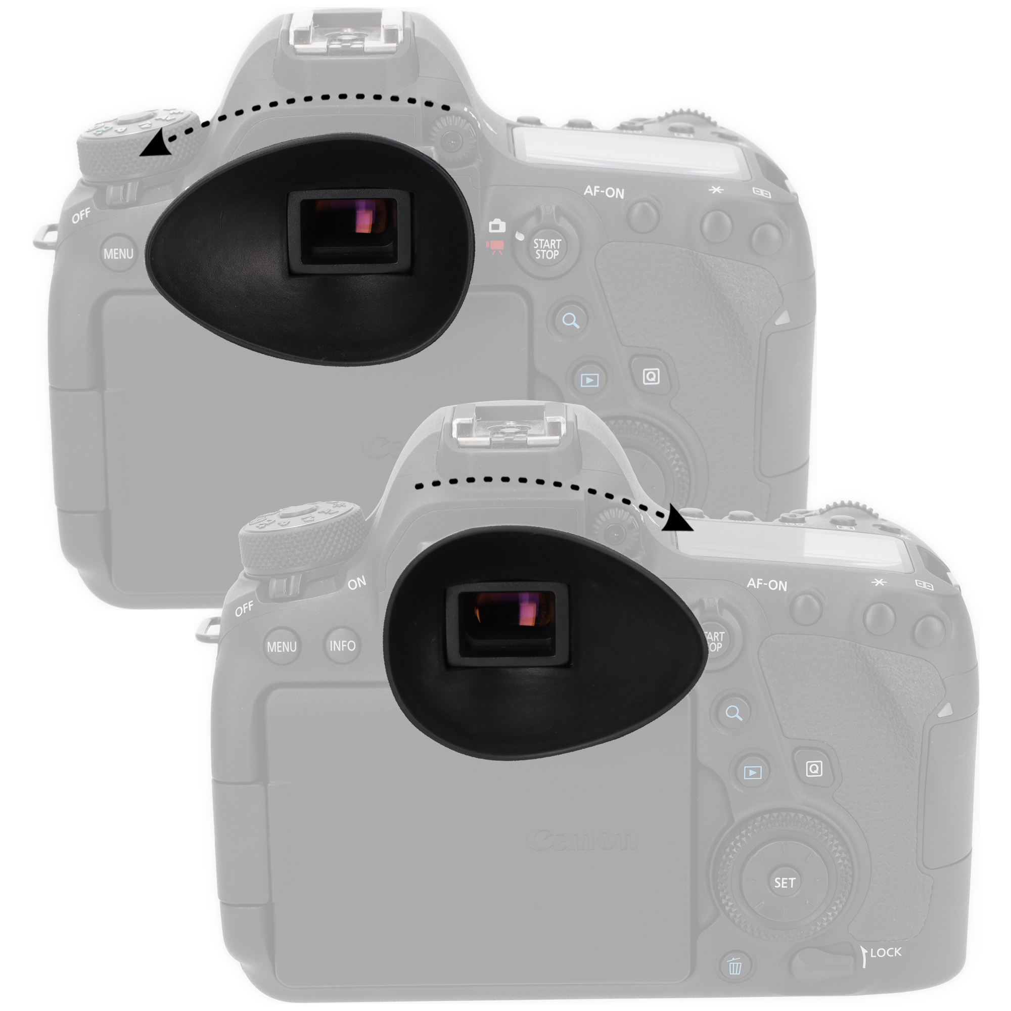 Augenmuschel Tropfenform Sucher für Canon EOS 22mm zB 7D Mark II 5D Mark IV 1Ds Mark IV 1D C