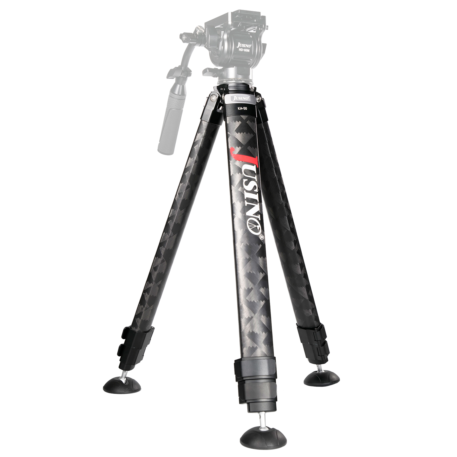 JUSINO Karbon Profi-Videostativ Tripod bis 130cm 18kg belastbar Transporttasche KA-50 JUSINO Karbon Profi-Videostativ Tripod bis 130cm 18kg belastbar Transporttasche KA-50