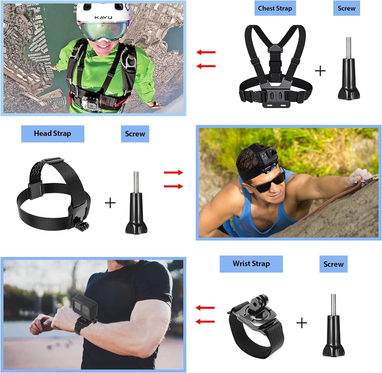 ayex GoPro Accessory Kit All-in-One Lösung für Ihre Abenteuer (Hero 11 10 & 9) ayex GoPro Accessory Kit All-in-One Lösung für Ihre Abenteuer (Hero 11 10 & 9)