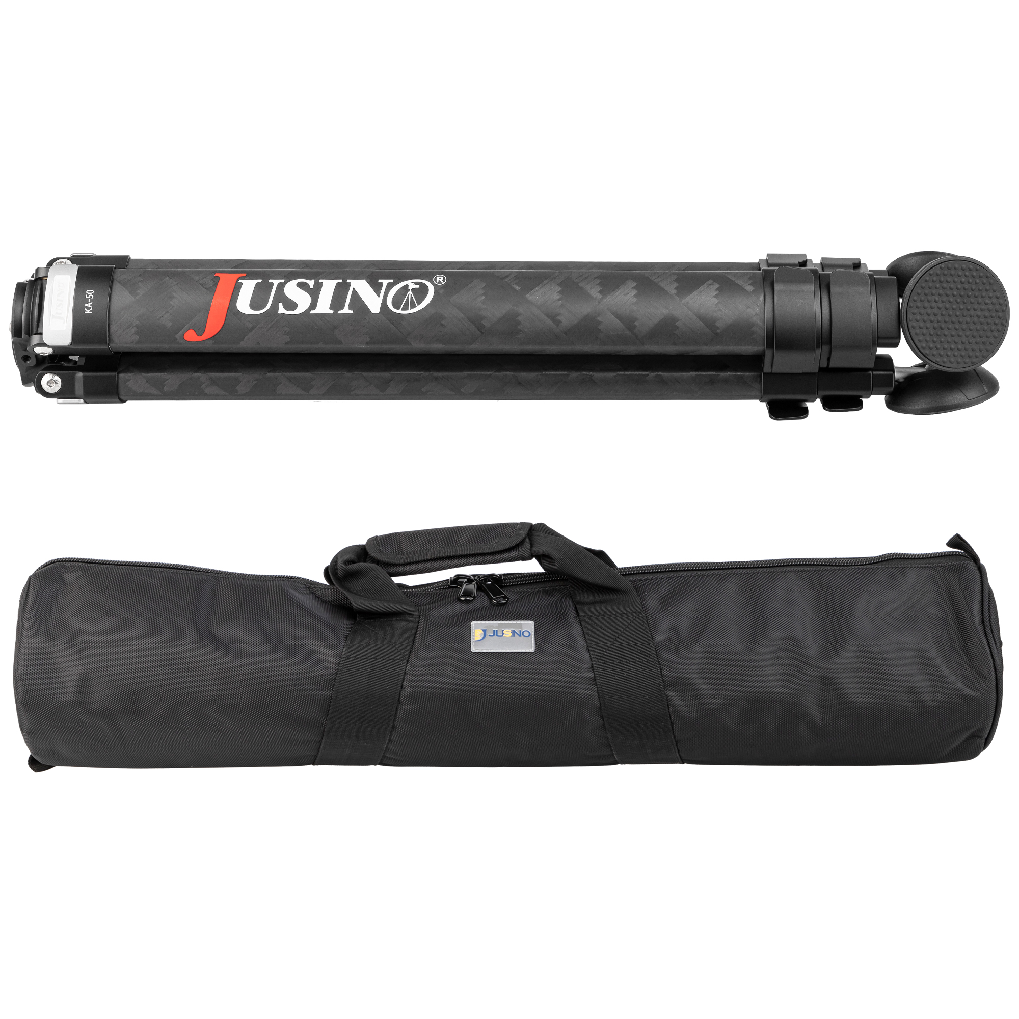 JUSINO Karbon Profi-Videostativ Tripod bis 130cm 18kg belastbar Transporttasche KA-50 JUSINO Karbon Profi-Videostativ Tripod bis 130cm 18kg belastbar Transporttasche KA-50