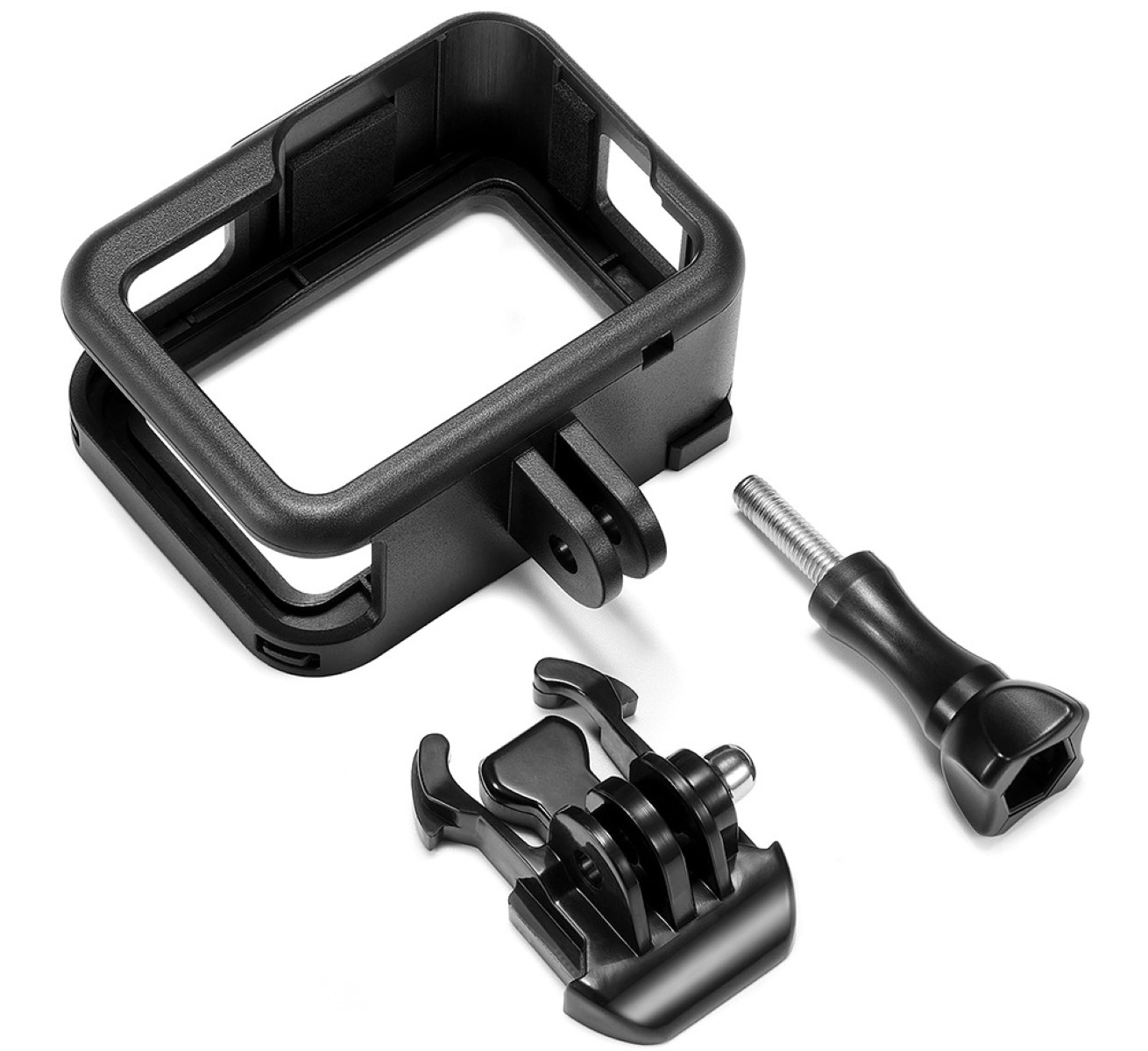 Schutzgehäuse Schutzrahmen Case Für GoPro Hero 8 Robuster Case mit Blitzschuh und Schieberahmen Schutzgehäuse Schutzrahmen Case Für GoPro Hero 8 Robuster Case mit Blitzschuh und Schieberahmen