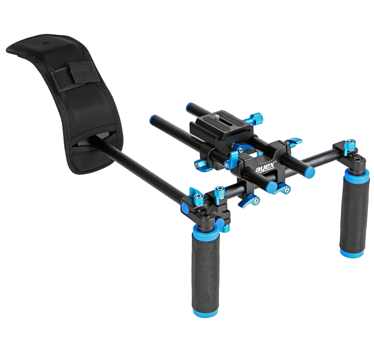 ayex D4 Video Rig Schulterstativ für DSLRs, Systemkameras, Camcorder ayex D4 Video Rig Schulterstativ für DSLRs, Systemkameras, Camcorder