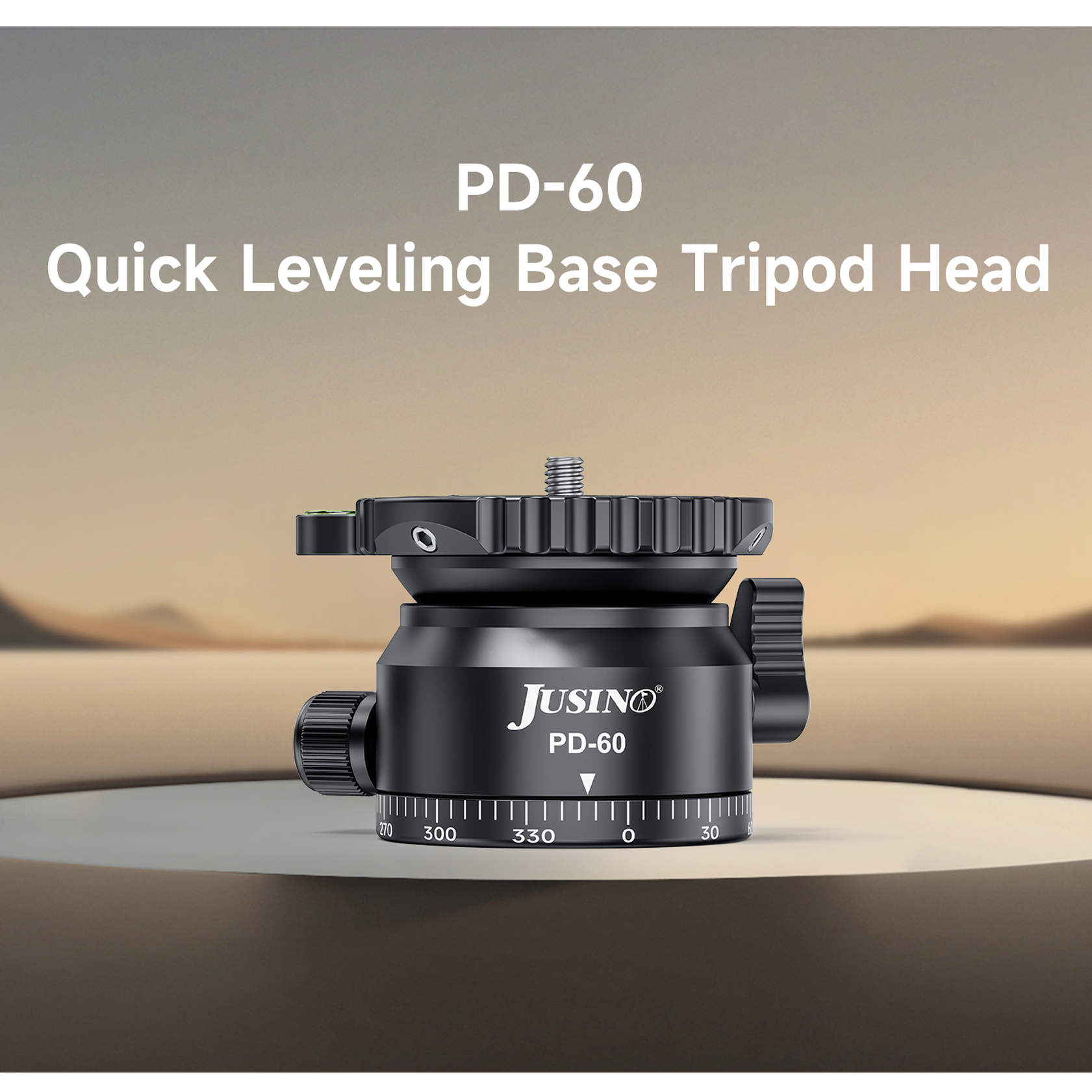 JUSINO Stativ-Nivellierbasis Neigekopf mit 360° Panorama-Funktion und ±15° Neigung PD-60 JUSINO Stativ-Nivellierbasis Neigekopf mit 360° Panorama-Funktion und ±15° Neigung PD-60