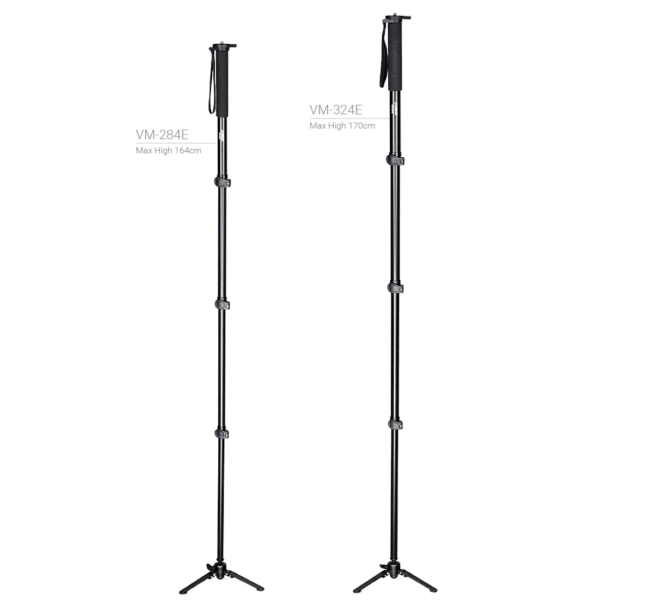 JUSINO Monopod mit abnehmbarem Fuß Tischstativ Schnellspann-Clips bis 164cm 10kg VM-284E JUSINO Monopod mit abnehmbarem Fuß Tischstativ Schnellspann-Clips bis 164cm 10kg VM-284E