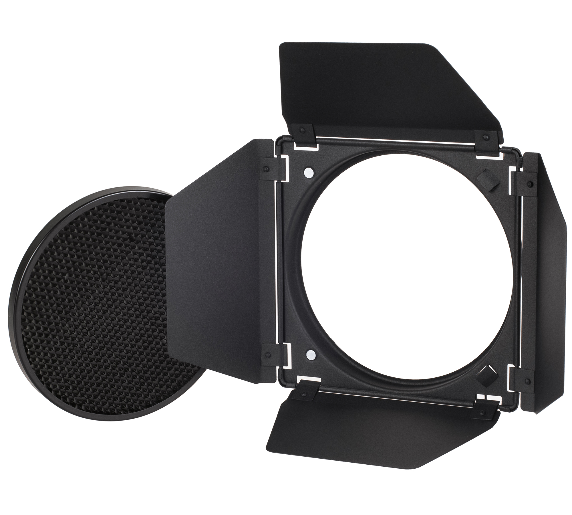 ayex Studio Abschirmklappen Set Große Barn Door mit Wabenaufsatz und Farbfiltern ayex Studio Abschirmklappen Set Große Barn Door mit Wabenaufsatz und Farbfiltern