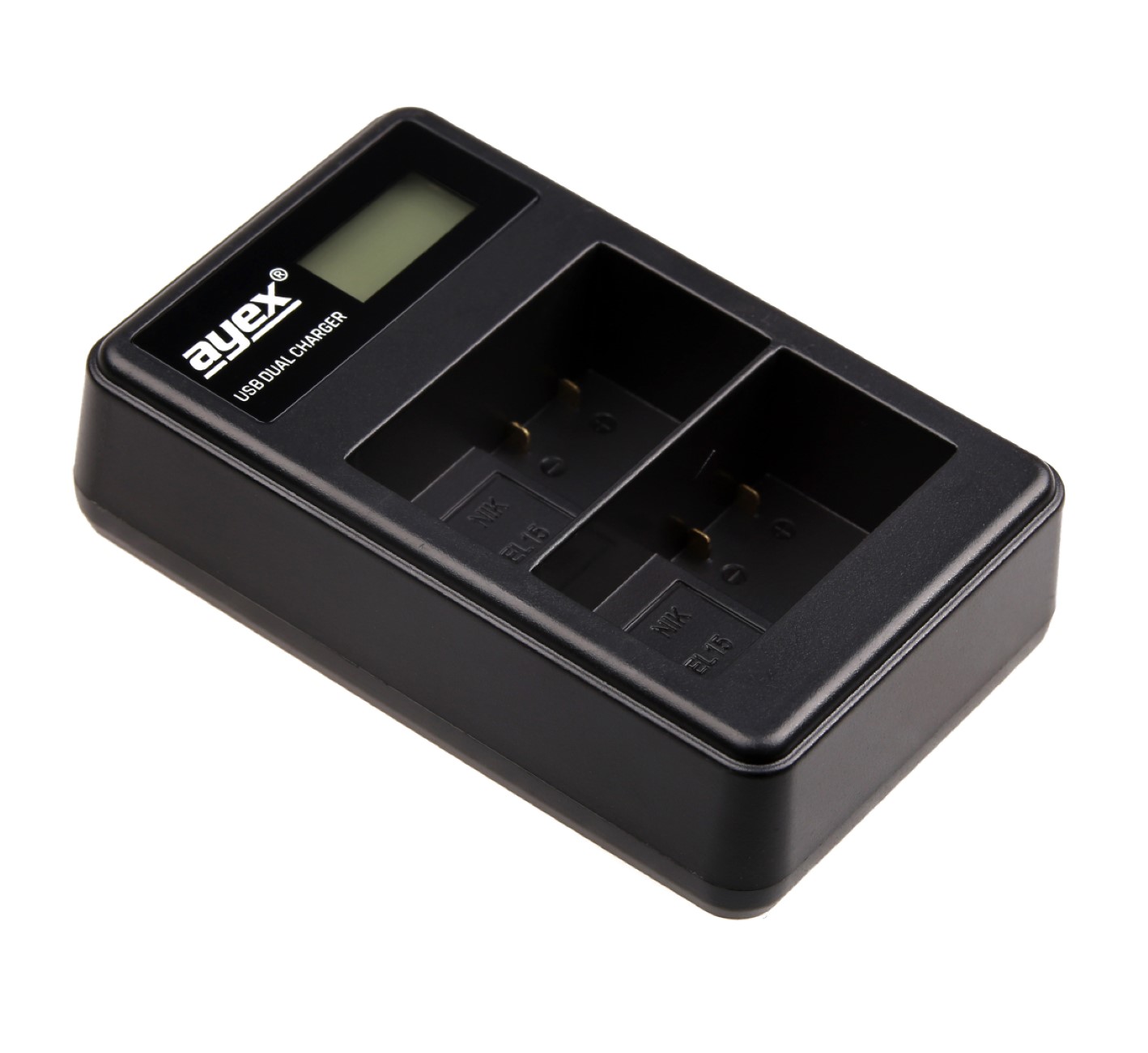 USB Dual Ladegerät für Nikon EN-EL15 beleuchtetes Display Ladestandanzeige USB Dual Ladegerät für Nikon EN-EL15 beleuchtetes Display Ladestandanzeige