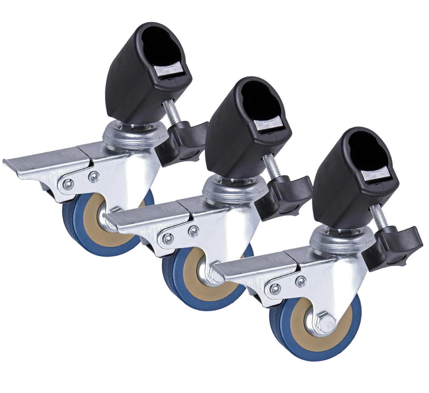 Stativrollen Pro 3er Set für Lampenstative mit Feststellbremsen ideal auf Holzböden Fliesen Teppich Stativrollen Pro 3er Set für Lampenstative mit Feststellbremsen ideal auf Holzböden Fliesen Teppich