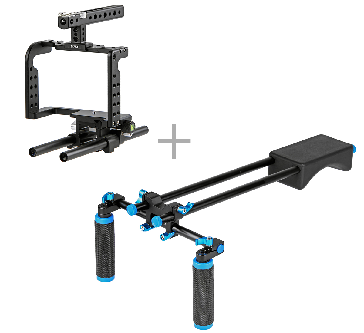 ayex Schulterstativ Rig-Set inkl. Kamera Cage C7 für Panasonic Lumix DMC-GH5 ayex Schulterstativ Rig-Set inkl. Kamera Cage C7 für Panasonic Lumix DMC-GH5