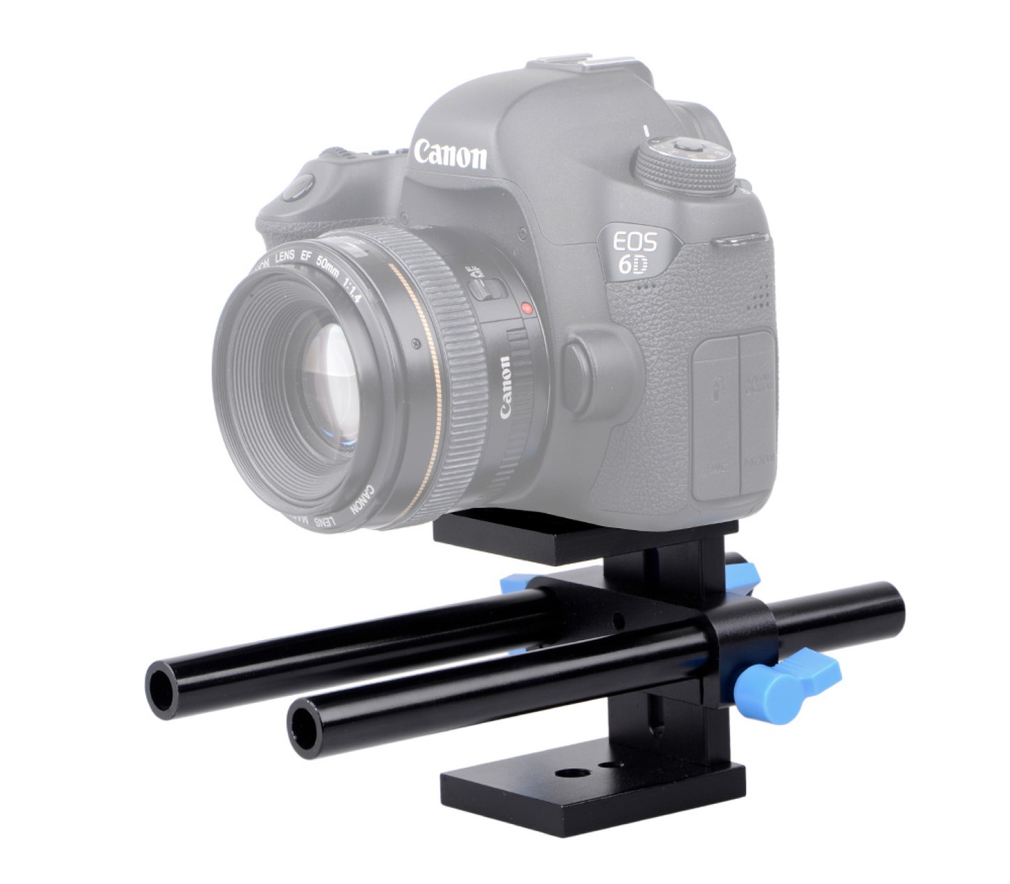 Universal Basisplatte mit 18,5cm Rundstäben für DSLR Rig System Universal Basisplatte mit 18,5cm Rundstäben für DSLR Rig System