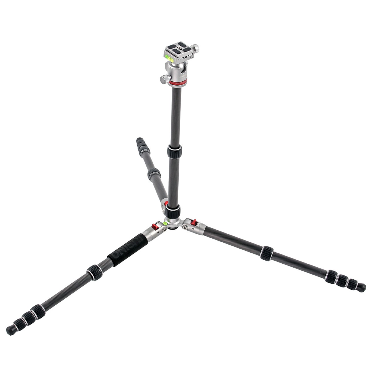JUSINO Karbon Stativ leicht kompakt Monopod-Funktion bis 130,5cm 5kg + Kugelkopf TK-225 SC GT-30