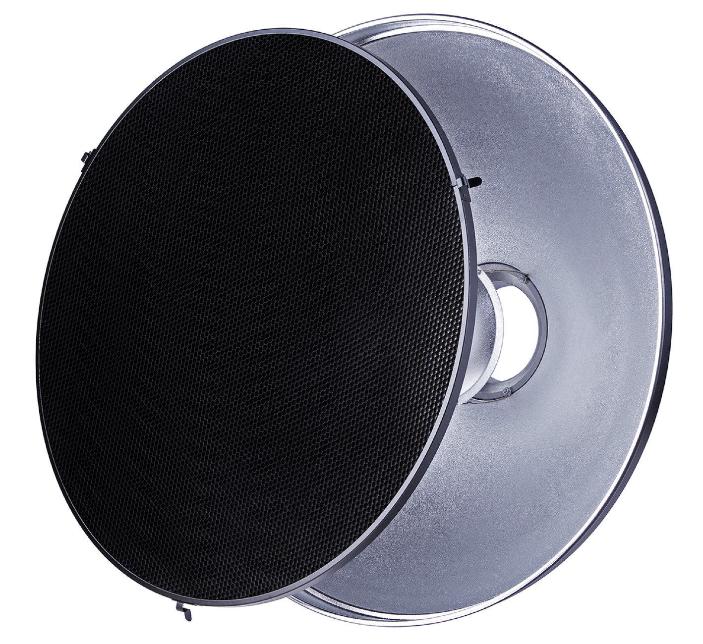 Beauty Dish Lichtformer 70cm mit Systemblitz-Halter inkl. Wabenvorsatz & Diffusor