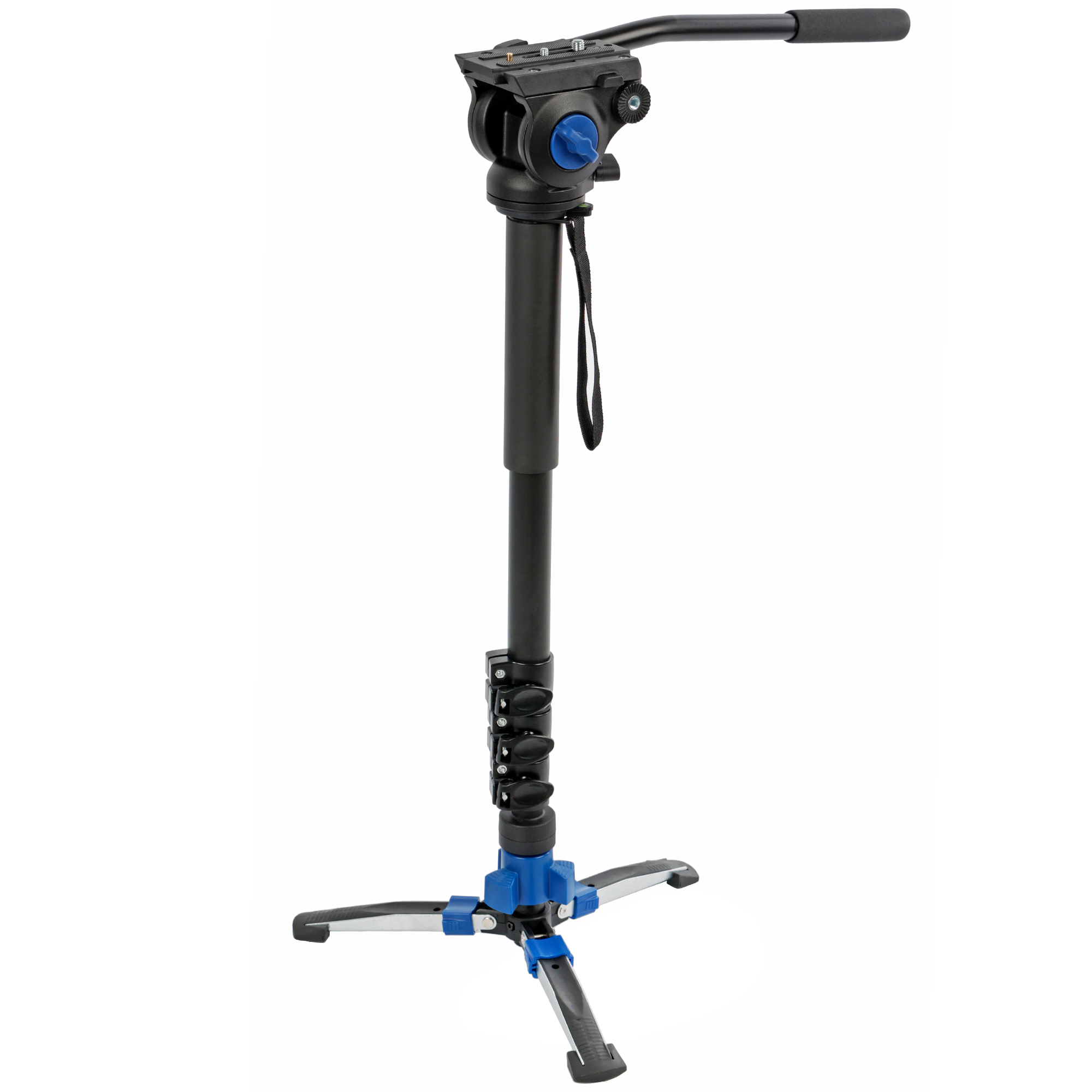 Video-Monopod mit Fluid-Kopf & Standspinne – 190 cm Höhe, leicht & stabil, inkl. Tasche Video-Monopod mit Fluid-Kopf & Standspinne – 185cm Höhe, leicht & stabil, inkl. Tasche