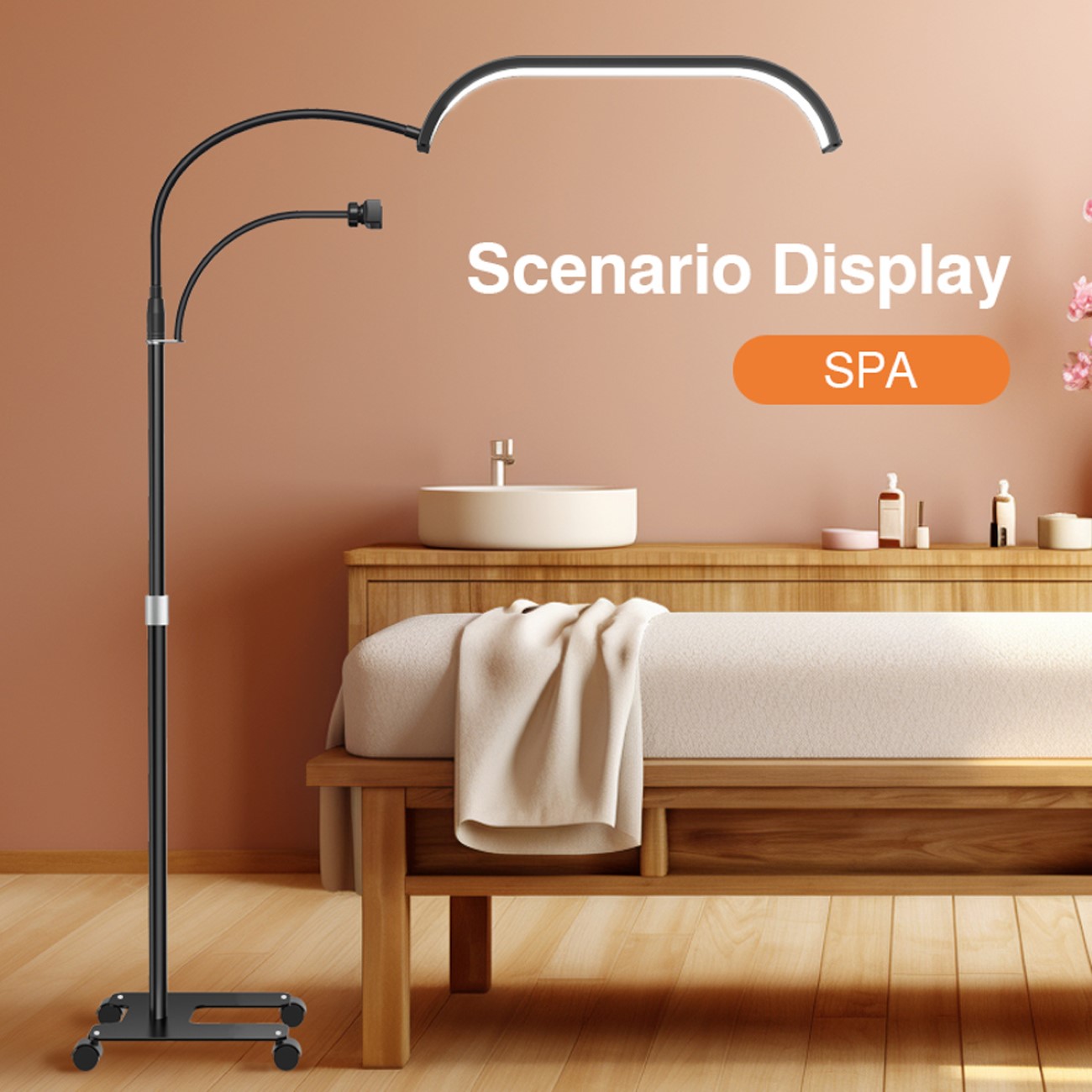 Dimmbare Halbmond Lampe Beauty Light einstellbare Farbtemperatur Telefonhalter Fernbedienung Dimmbare Halbmond Lampe Beauty Light einstellbare Farbtemperatur Telefonhalter Fernbedienung
