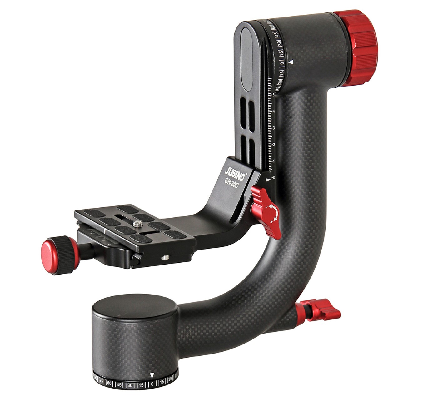 JUSINO Karbon Gimbalkopf großer Kardankopf für Teleobjektive mit gepolsterter Tasche Gimbal Head GH-20C JUSINO Karbon Gimbalkopf großer Kardankopf für Teleobjektive mit gepolsterter Tasche Gimbal Head GH-20C