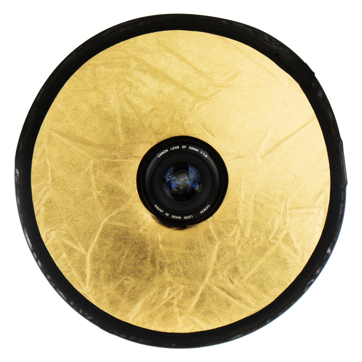 2in1 Faltreflektor Mount Lichtreflektor rund mit Objektivöffnung Gold/Silber 30cm 2in1 Faltreflektor Mount Lichtreflektor rund mit Objektivöffnung Gold/Silber 30cm
