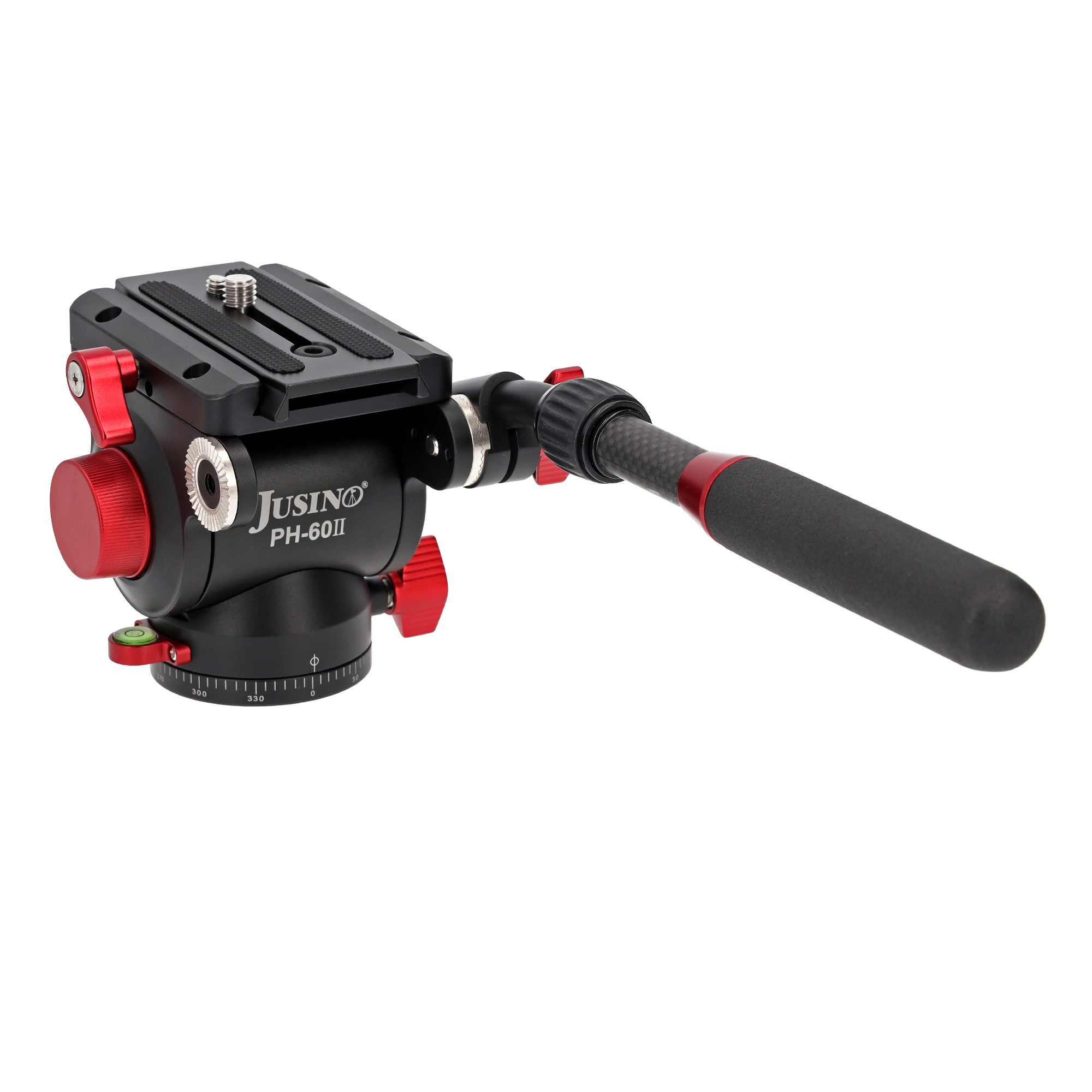 JUSINO Profi Alu Fluid-Videoneiger variabler Führungshebel bis 10kg Tragkraft PH-60 II JUSINO Profi Alu Fluid-Videoneiger variabler Führungshebel bis 10kg Tragkraft PH-60 II