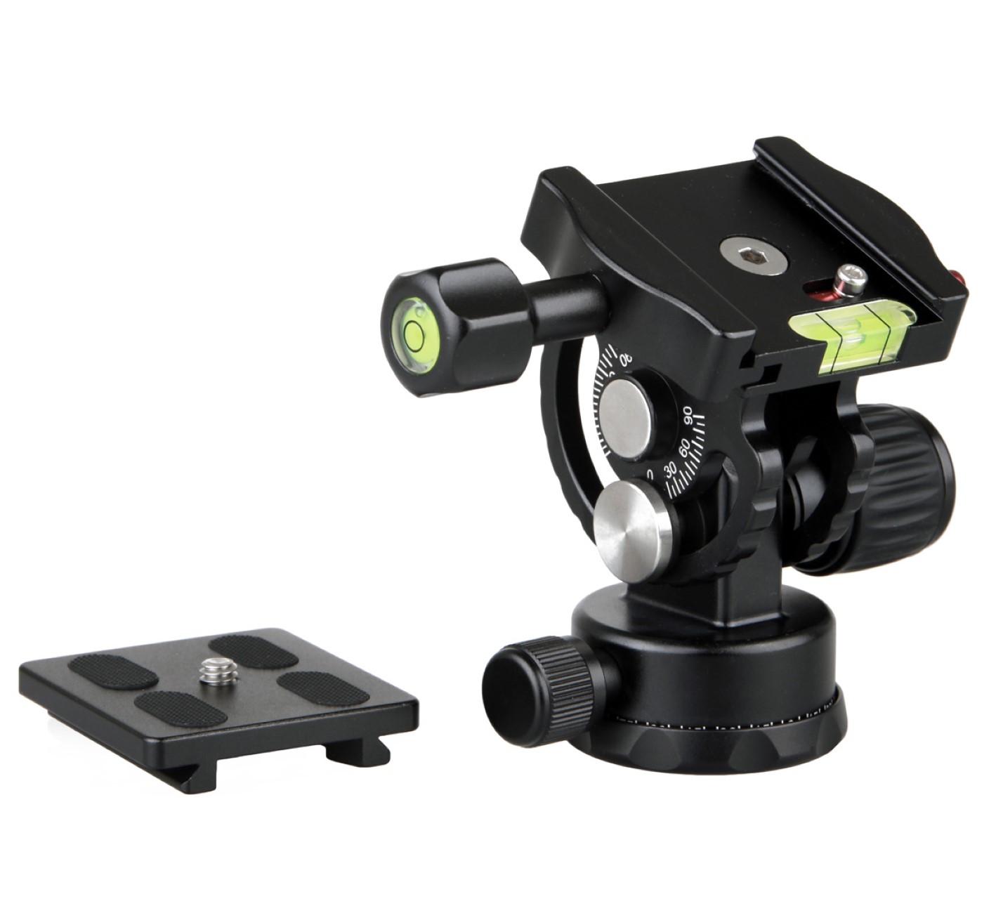 JUSINO Hochleistungs-Neigekopf für Monopods Hydraulische Federung 360° Schwenkfunktion DG-02 JUSINO Hochleistungs-Neigekopf für Monopods Hydraulische Federung 360° Schwenkfunktion DG-02