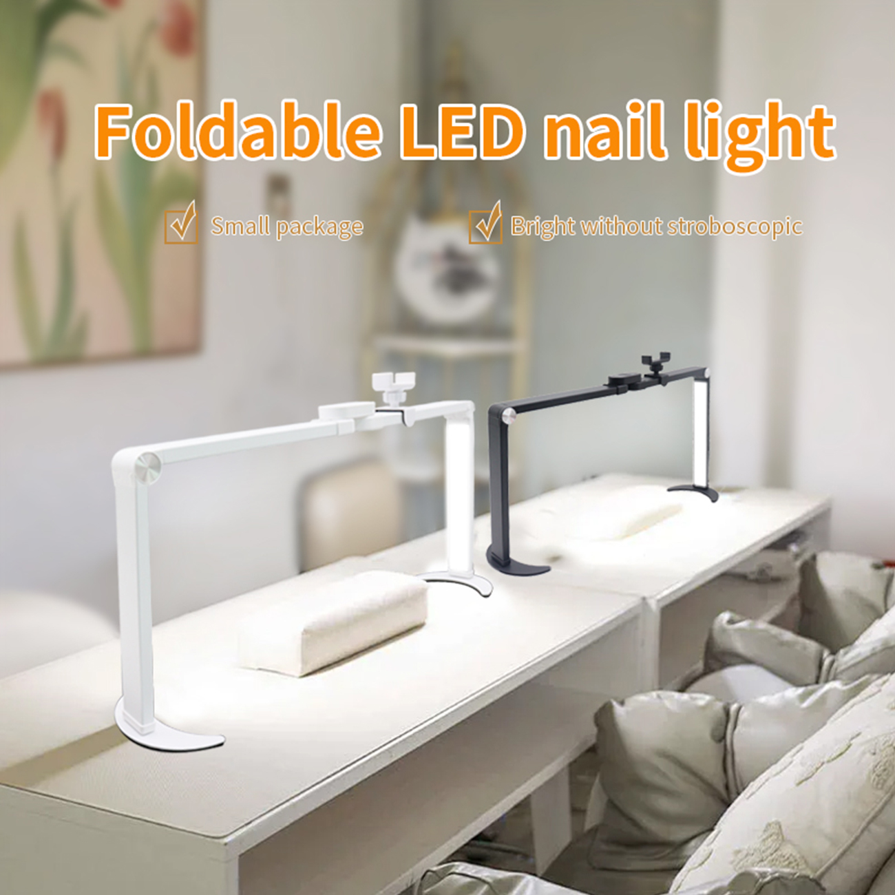 HD-M21X_14.jpg LED Beauty Light Faltbares 35W Fülllicht 3200K-5600K Telefonhalterung Perfekt für Nageldesign Make-up
